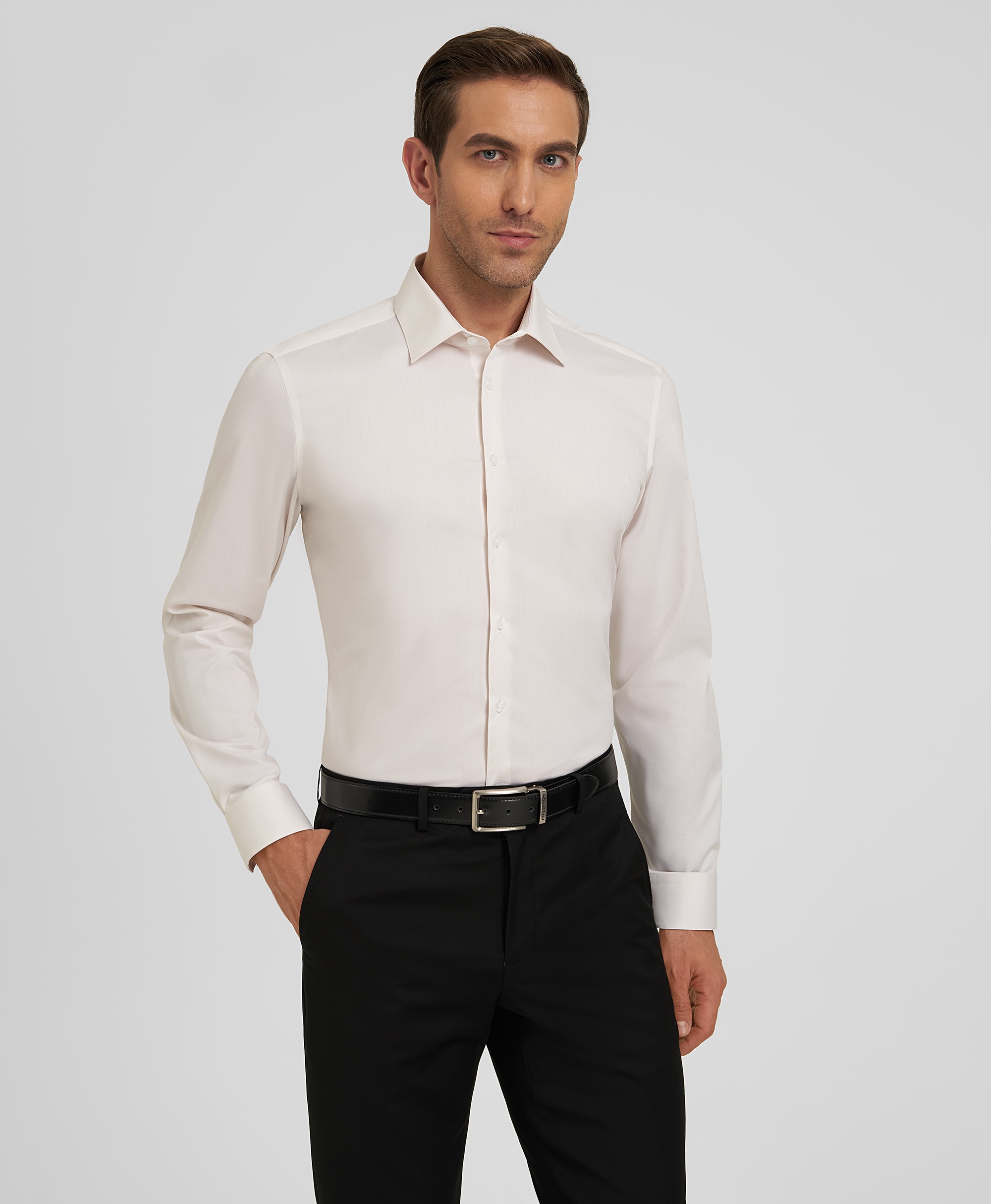 Рубашка из ткани стрейч, прилегающий силуэт