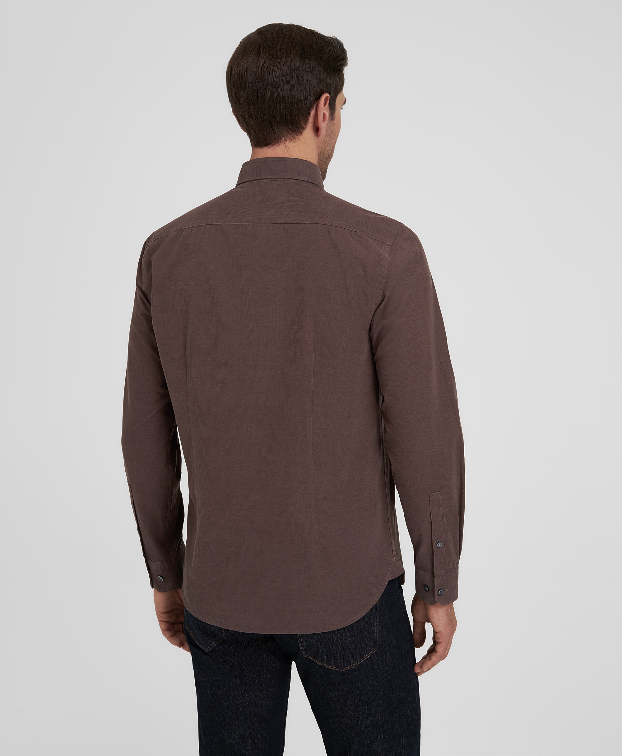 Рубашка вельветовая, полуприлегающий силуэт