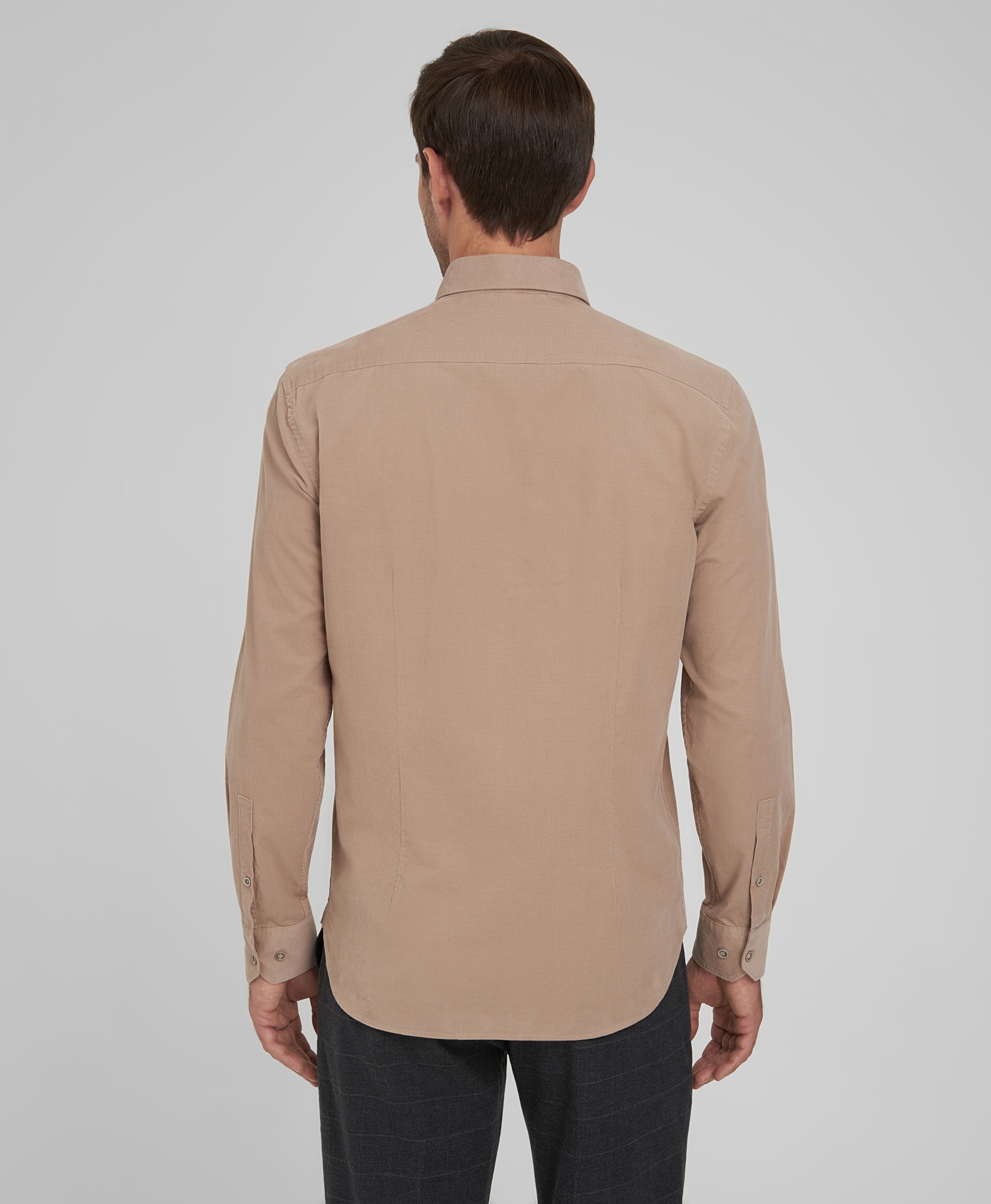 Рубашка вельветовая, полуприлегающий силуэт