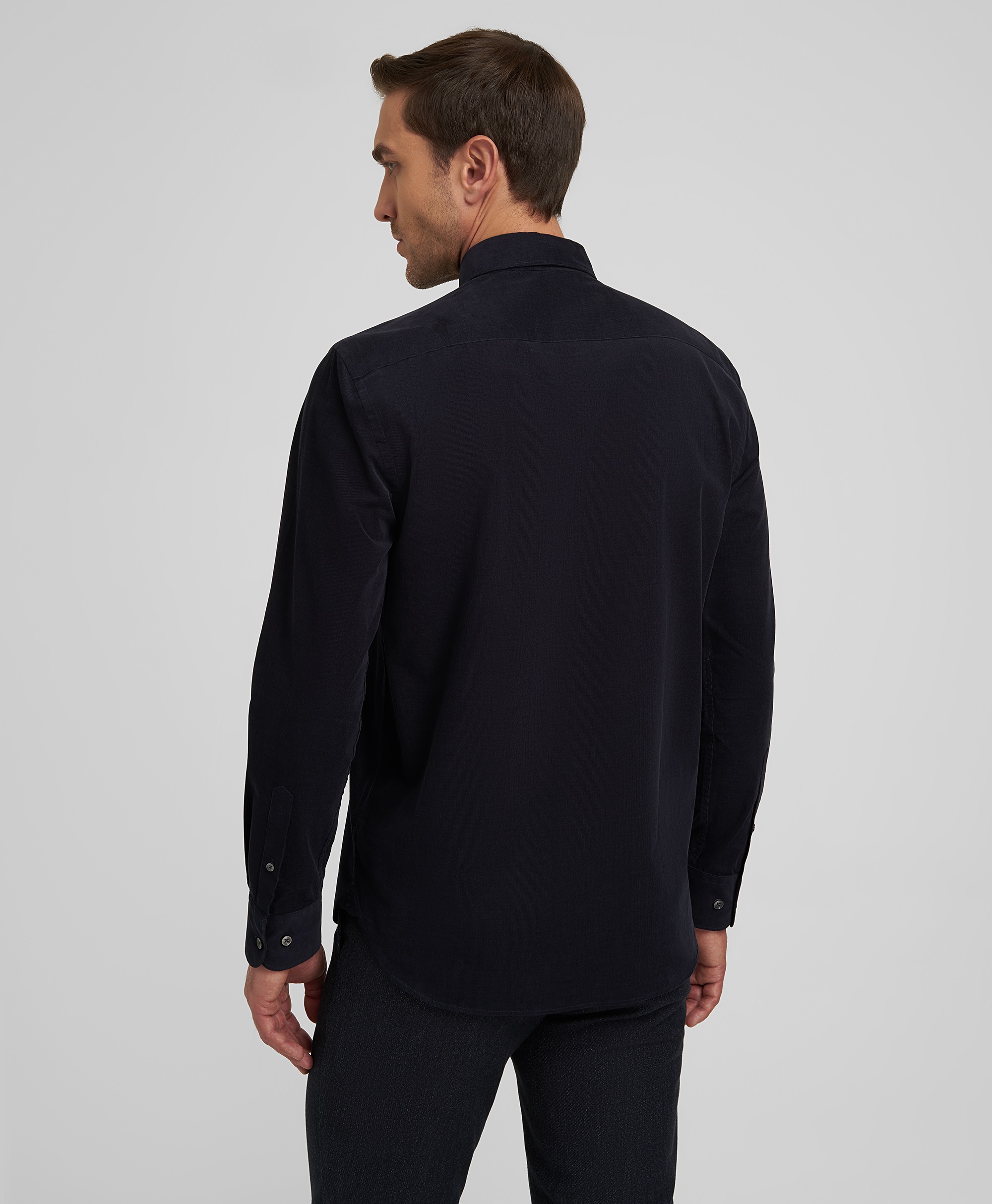 Рубашка вельветовая, прямой силуэт