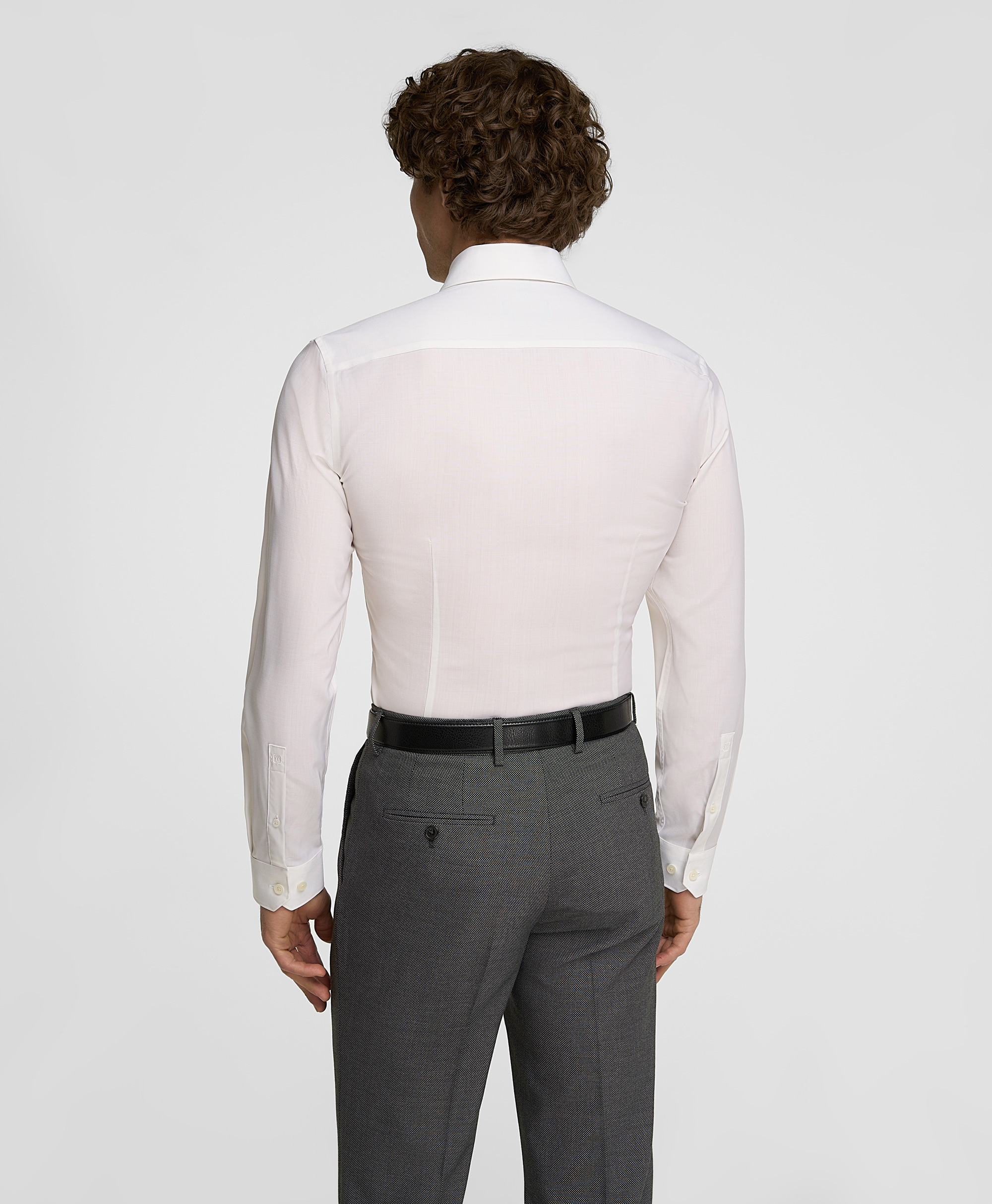 Рубашка шерстяная, прилегающий силуэт