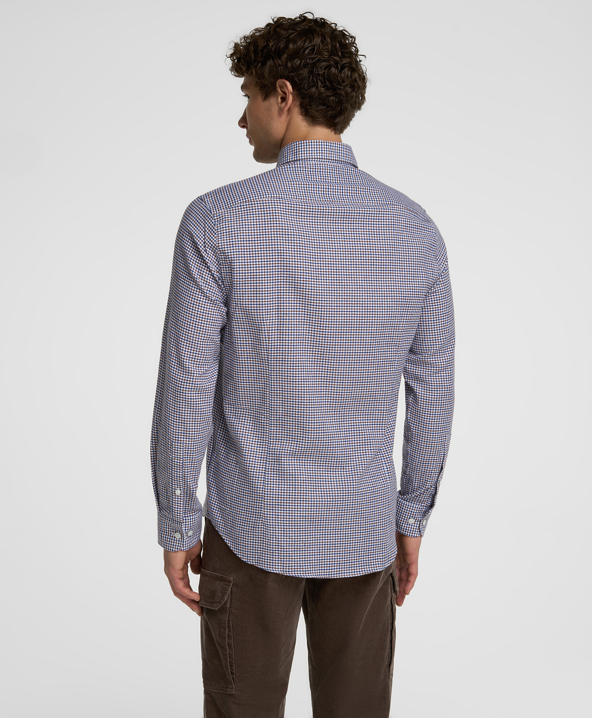 Рубашка хлопковая, полуприлегающий силуэт