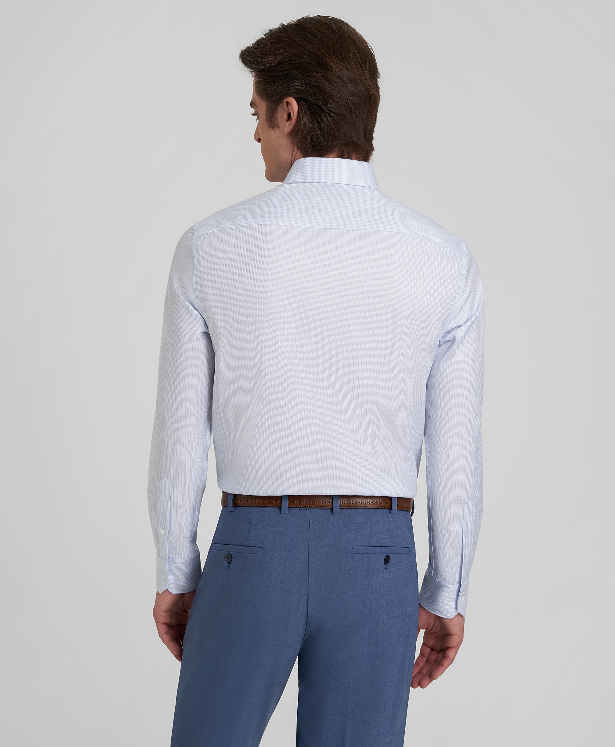 Рубашка прямого кроя хлопковая из ткани стрейч не требует утюжки