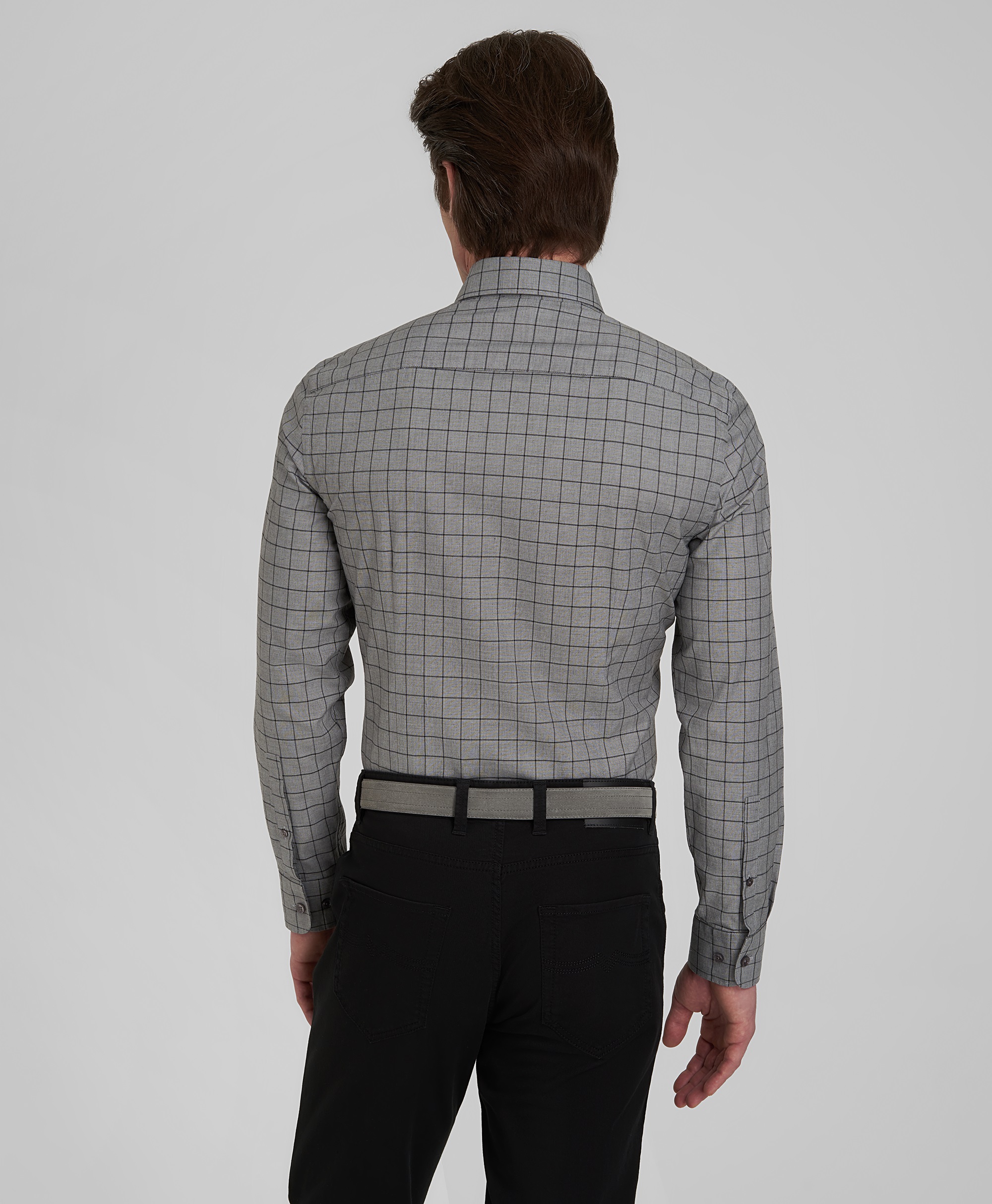 Рубашка хлопковая, полуприлегающий силуэт