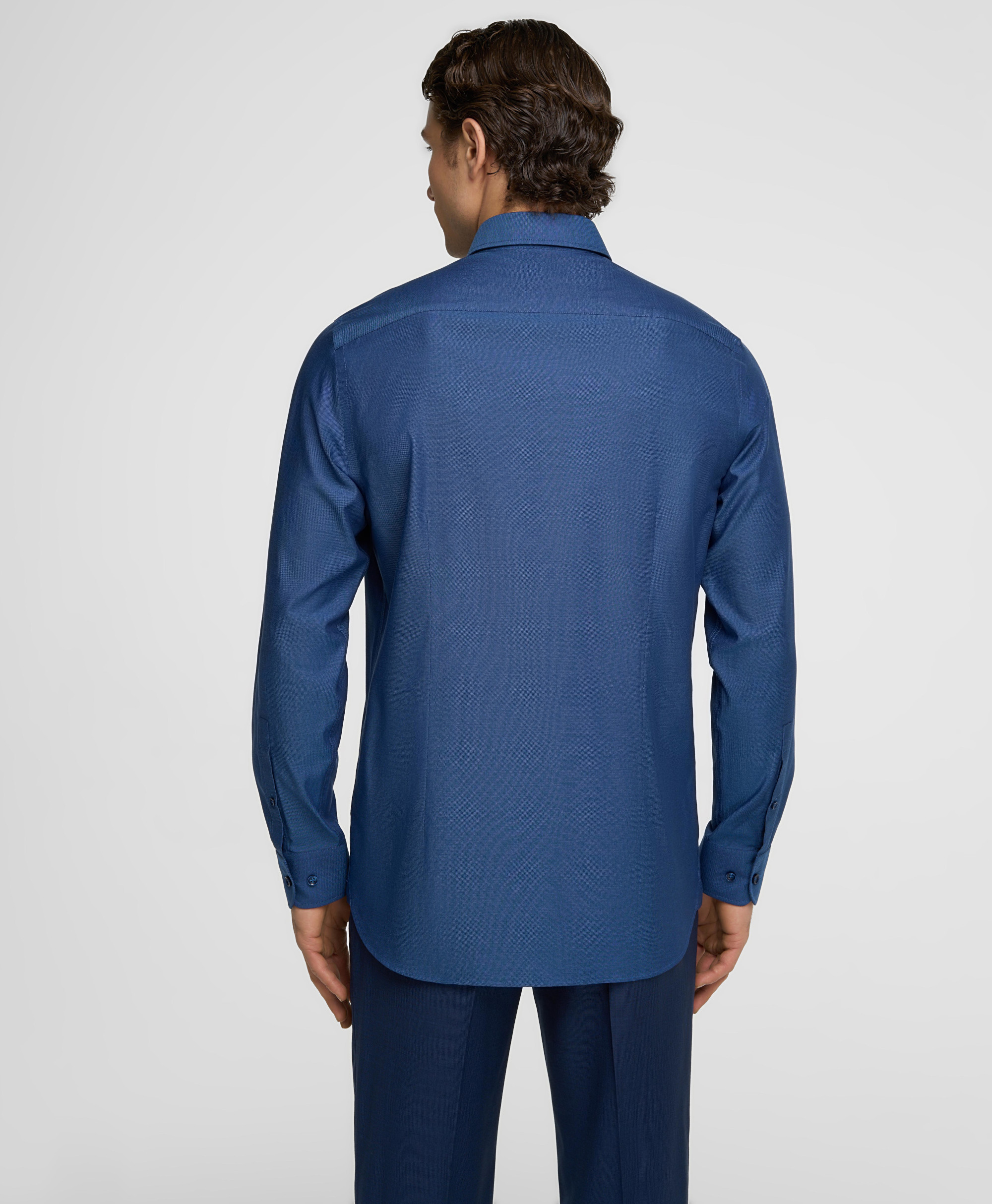 Рубашка хлопковая, полуприлегающий силуэт