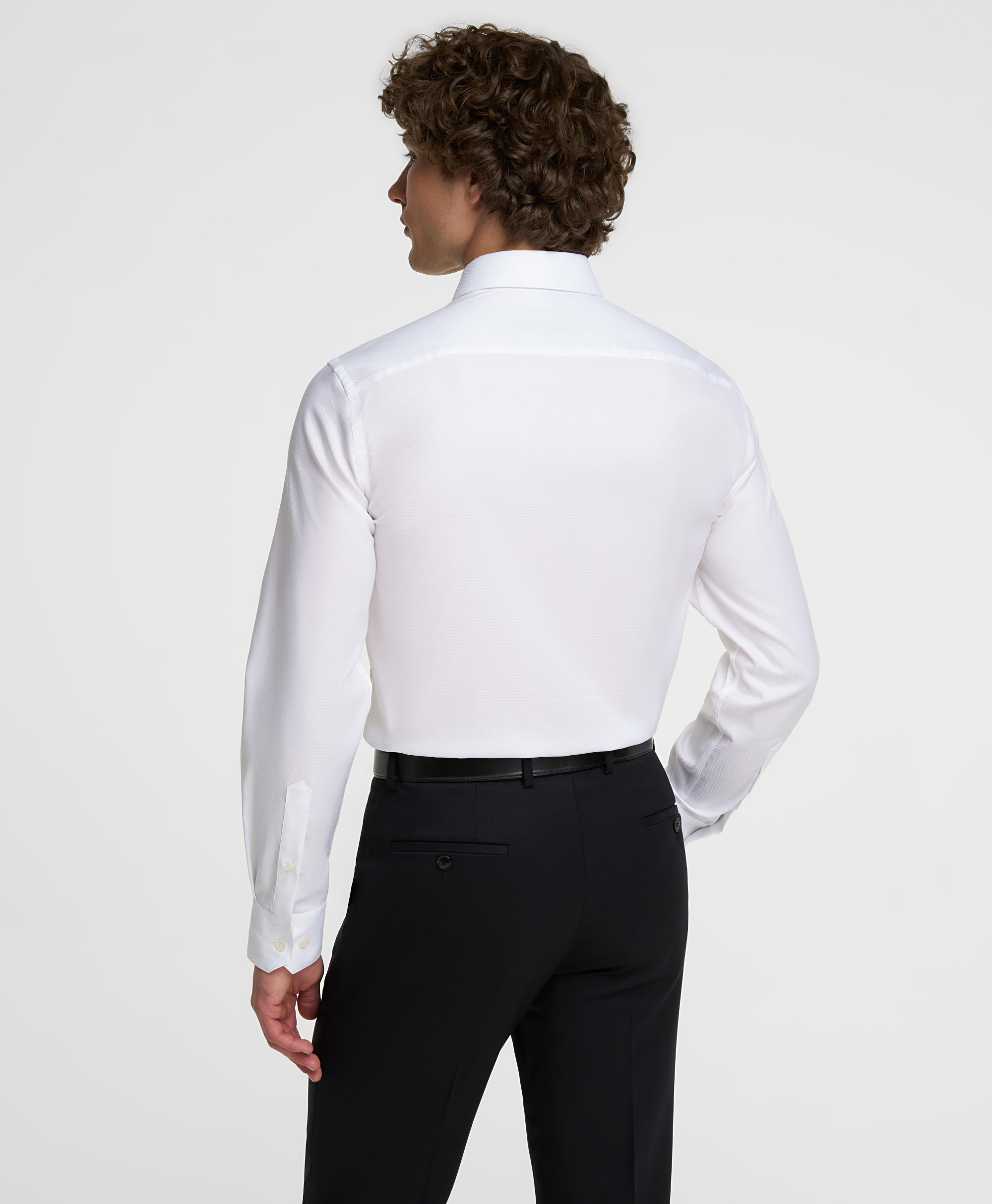 Рубашка из ткани стрейч, прямой силуэт