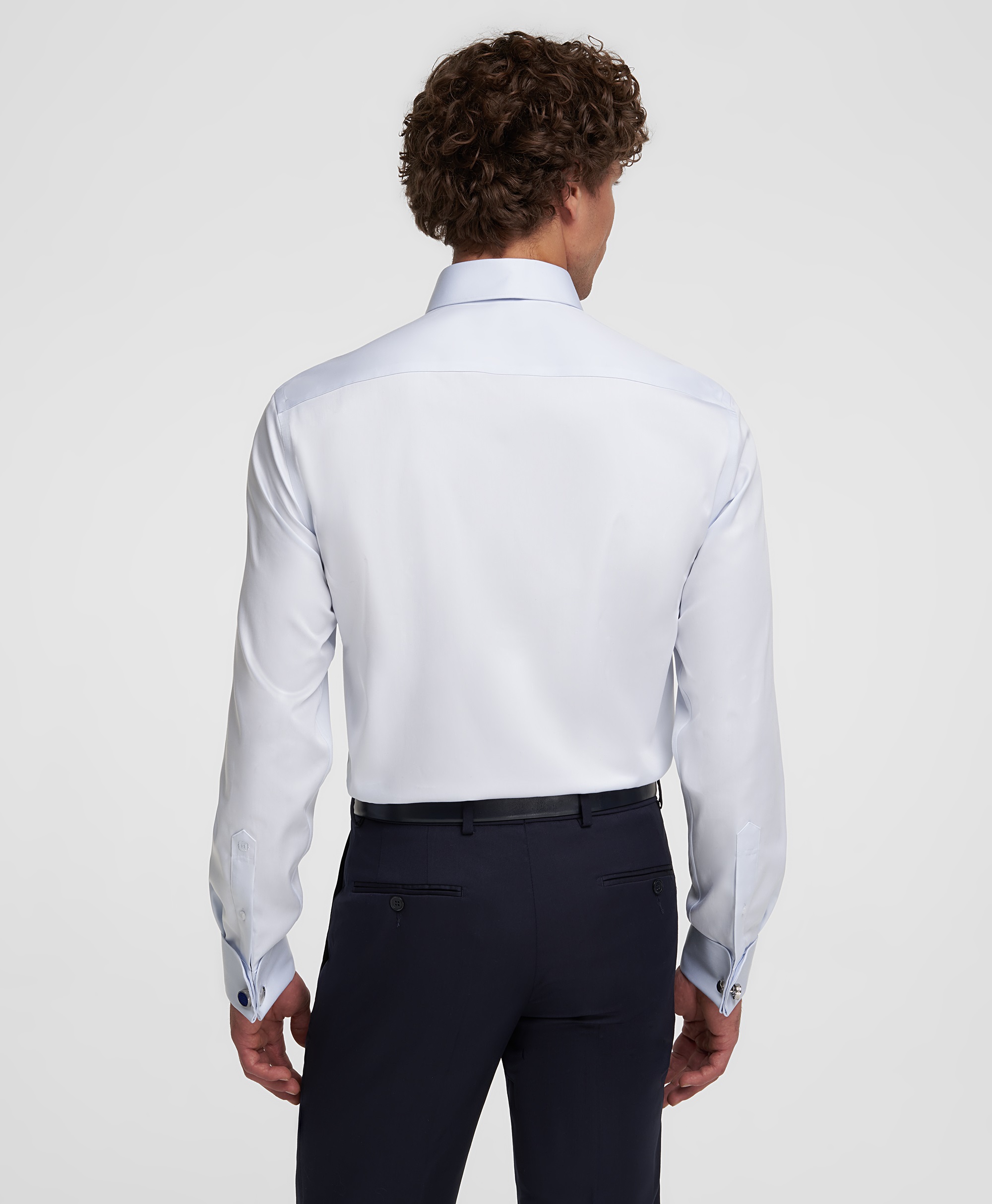 Рубашка из ткани стрейч, прямой силуэт