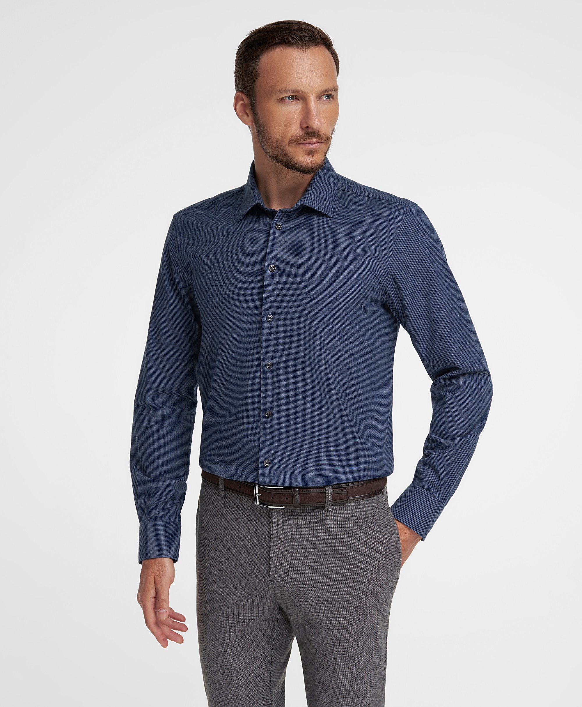 Рубашка фланелевая, прямой силуэт