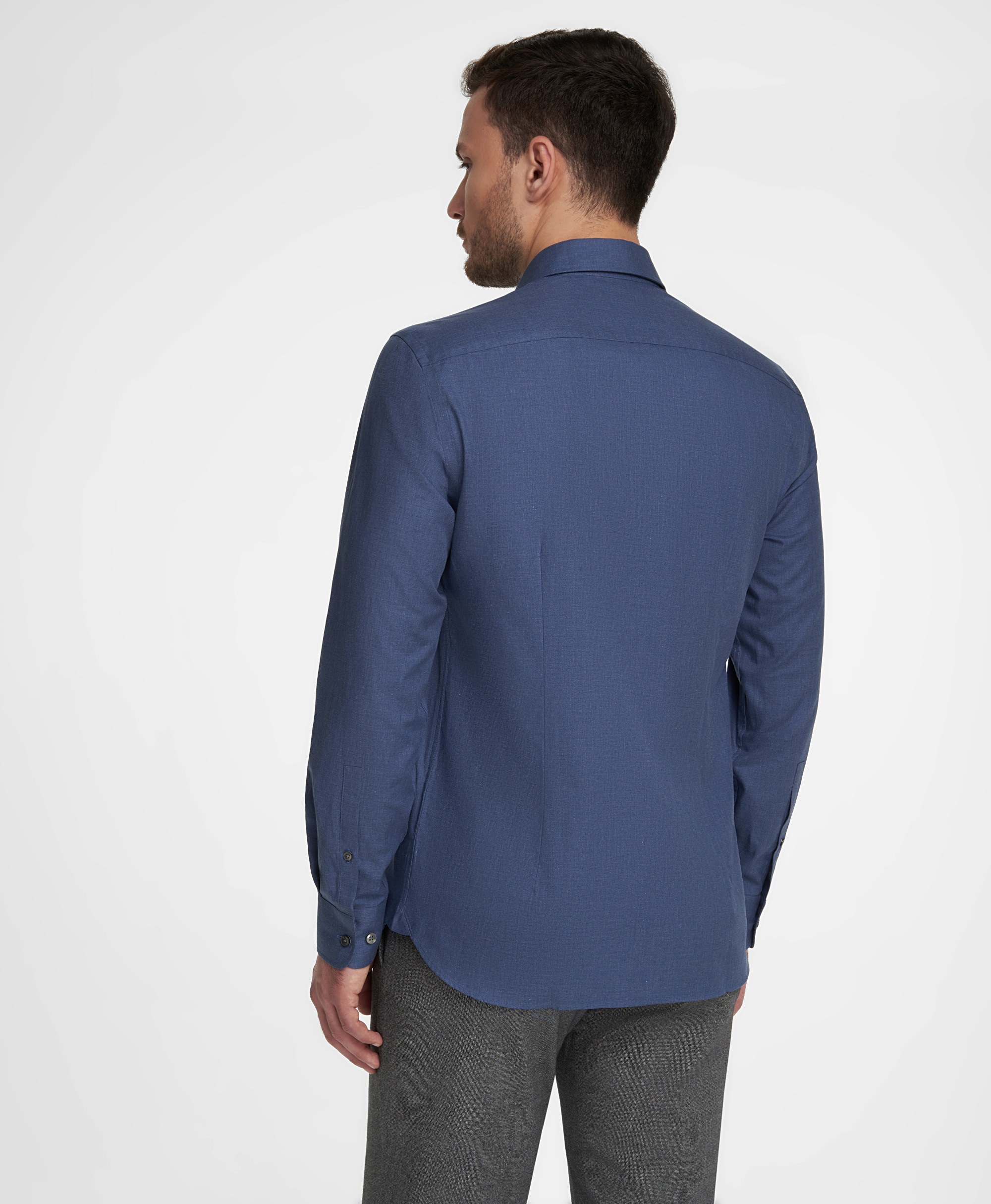 Рубашка хлопковая, полуприлегающий силуэт