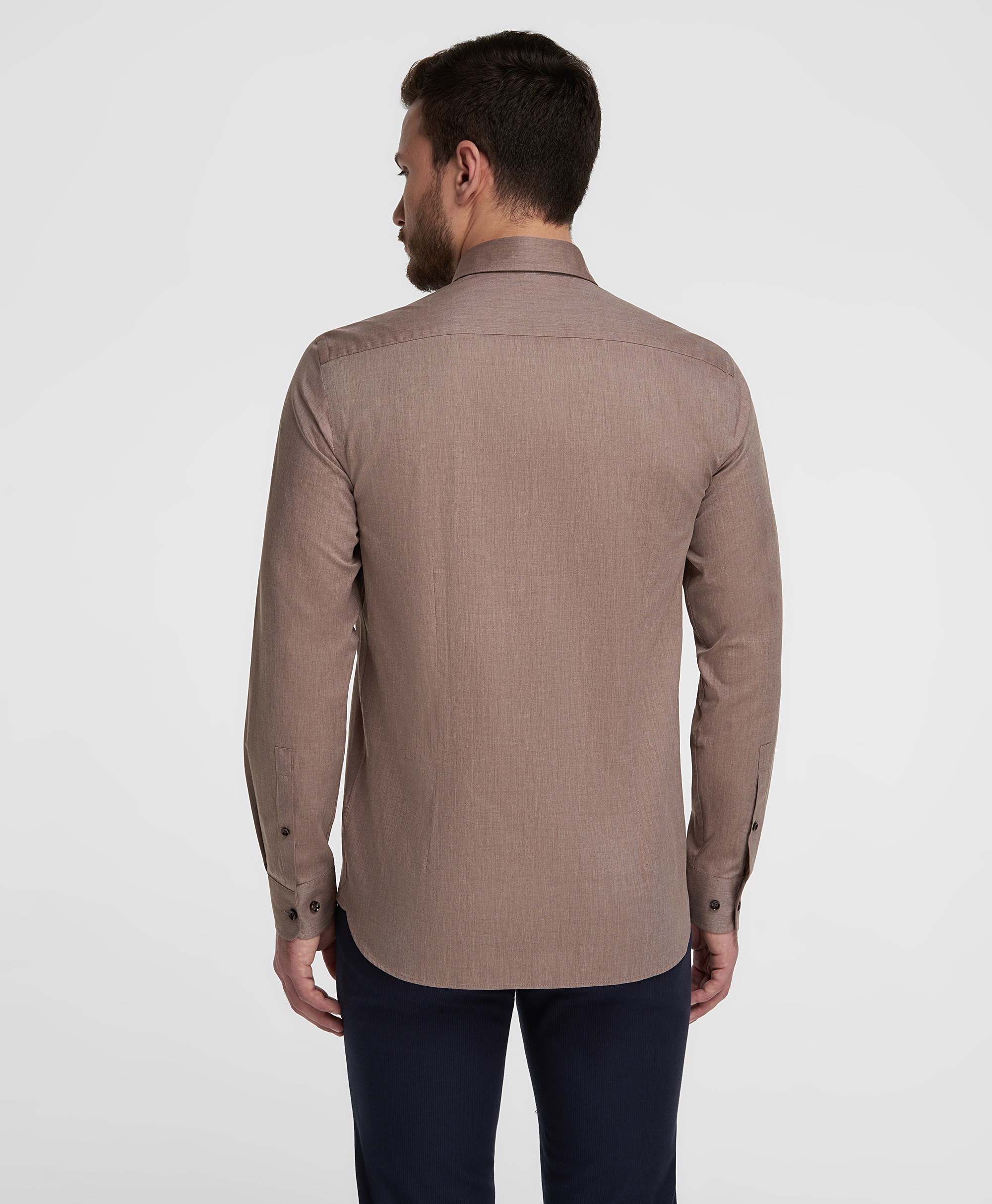 Рубашка хлопковая, полуприлегающий силуэт