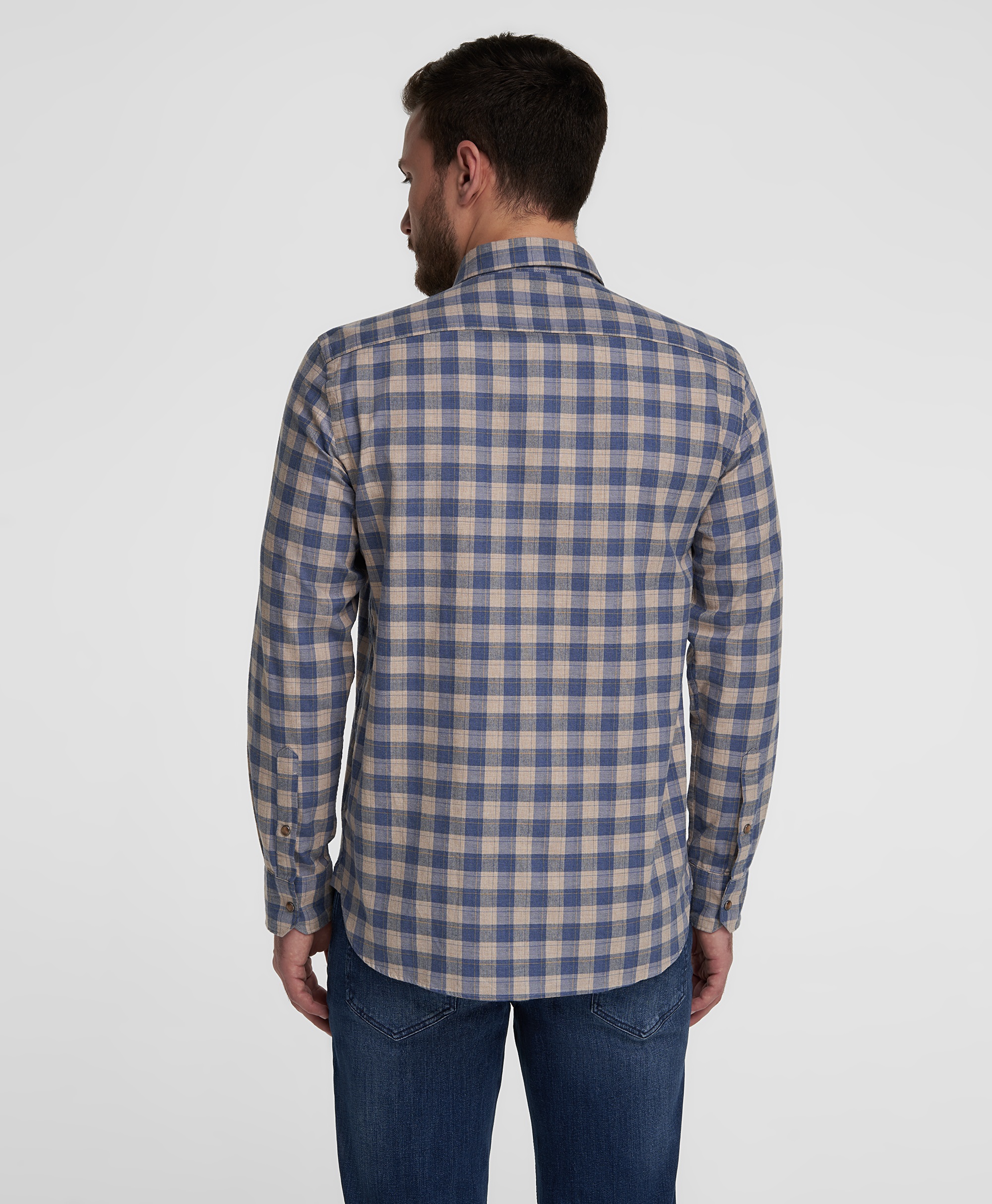 Рубашка фланелевая, прямой силуэт