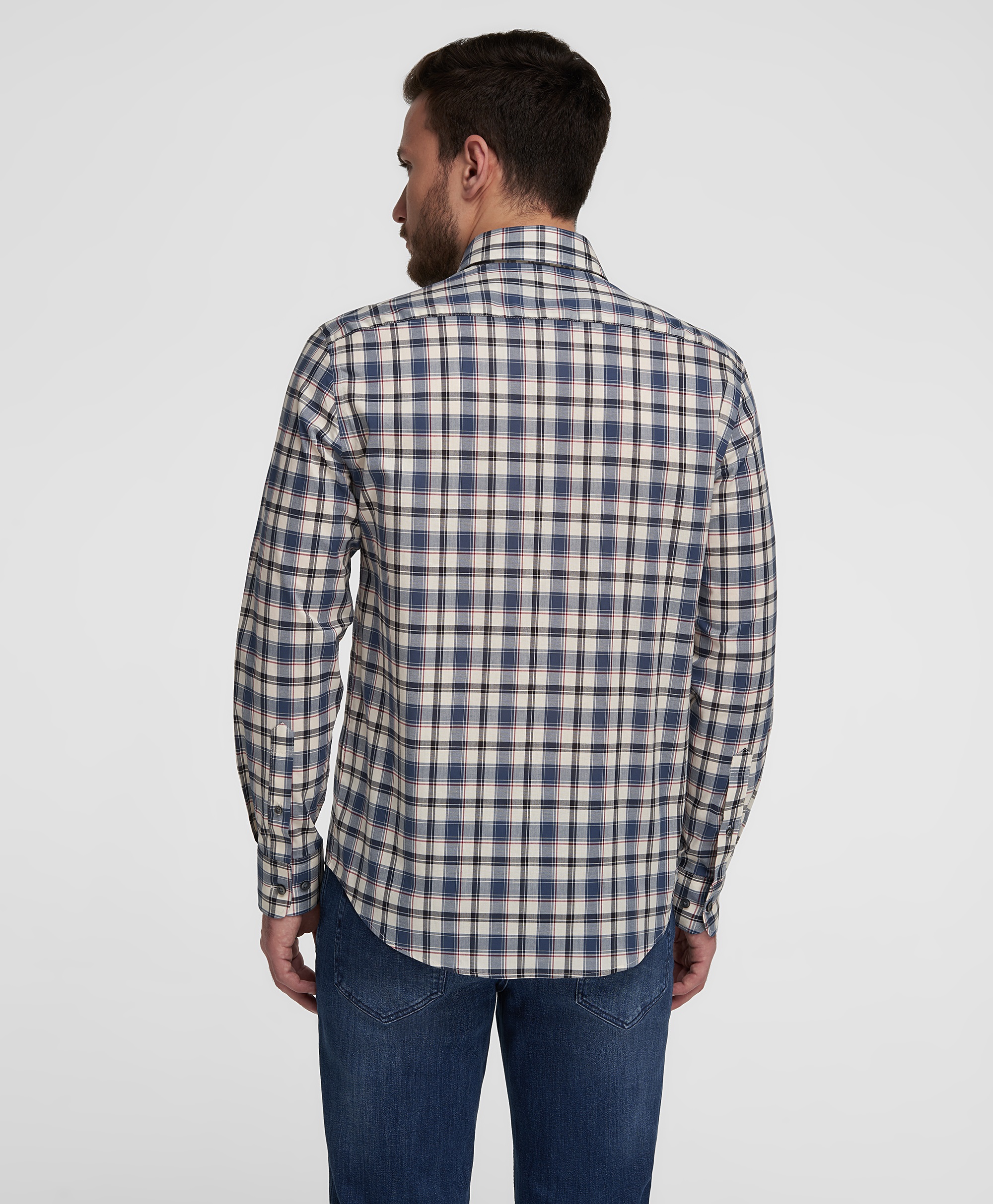 Рубашка хлопковая, прямой силуэт