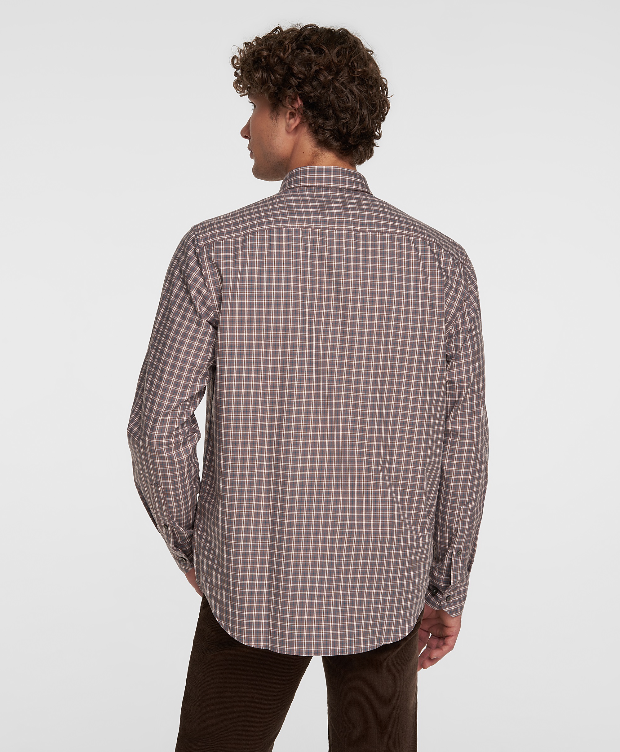 Рубашка фланелевая, прямой силуэт