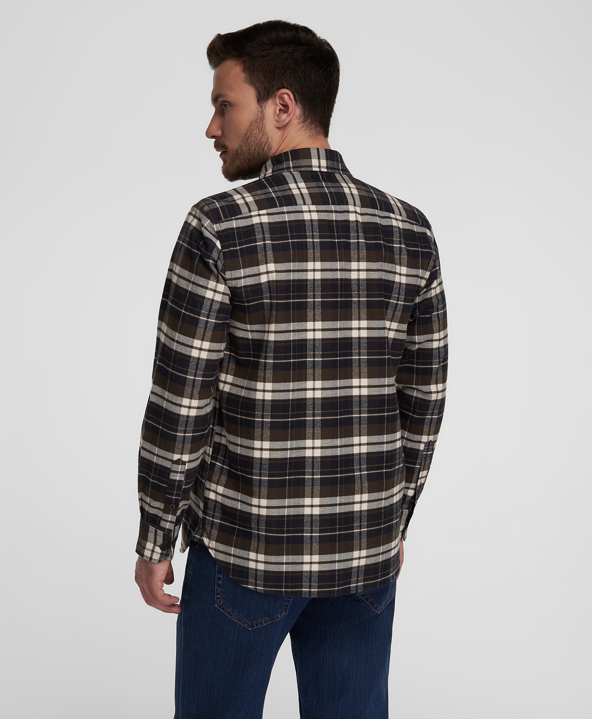 Рубашка фланелевая, прямой силуэт