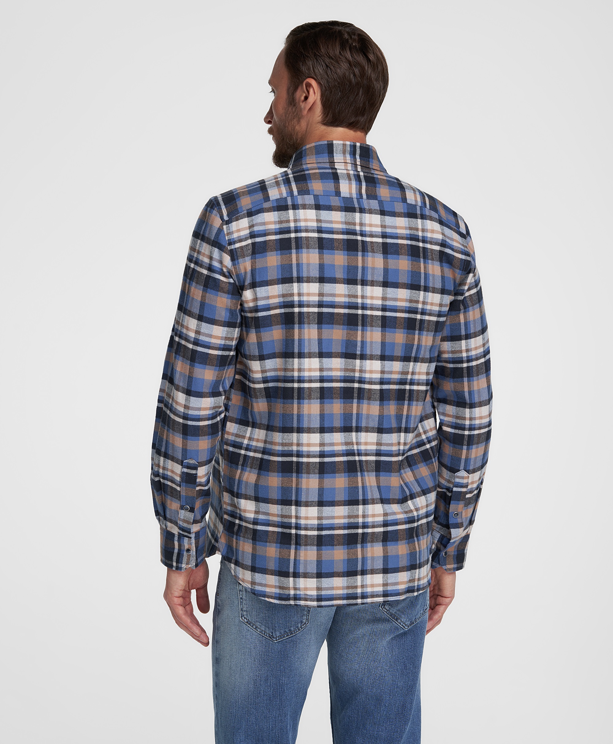 Рубашка фланелевая, прямой силуэт