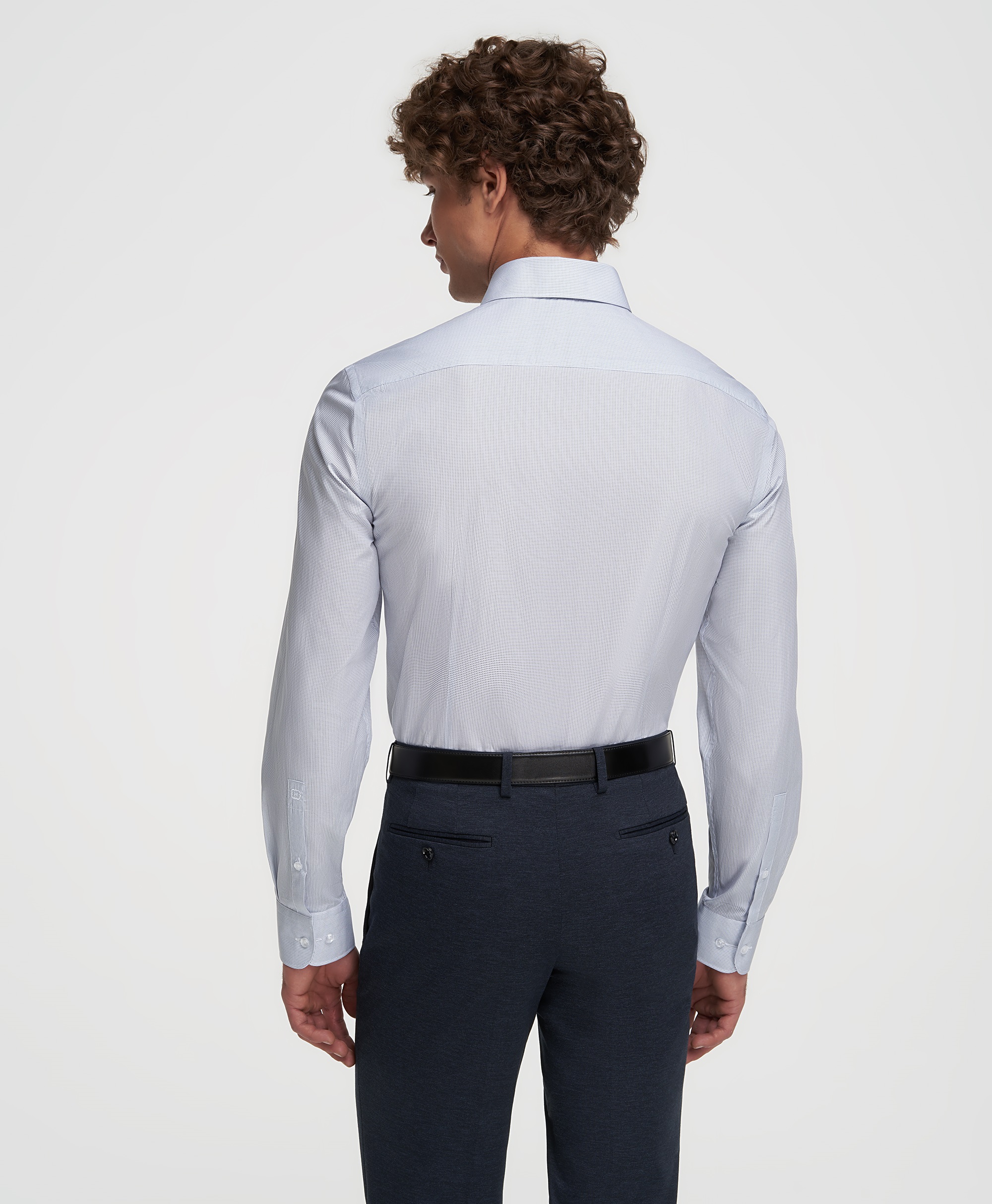 Рубашка хлопковая, полуприлегающий силуэт