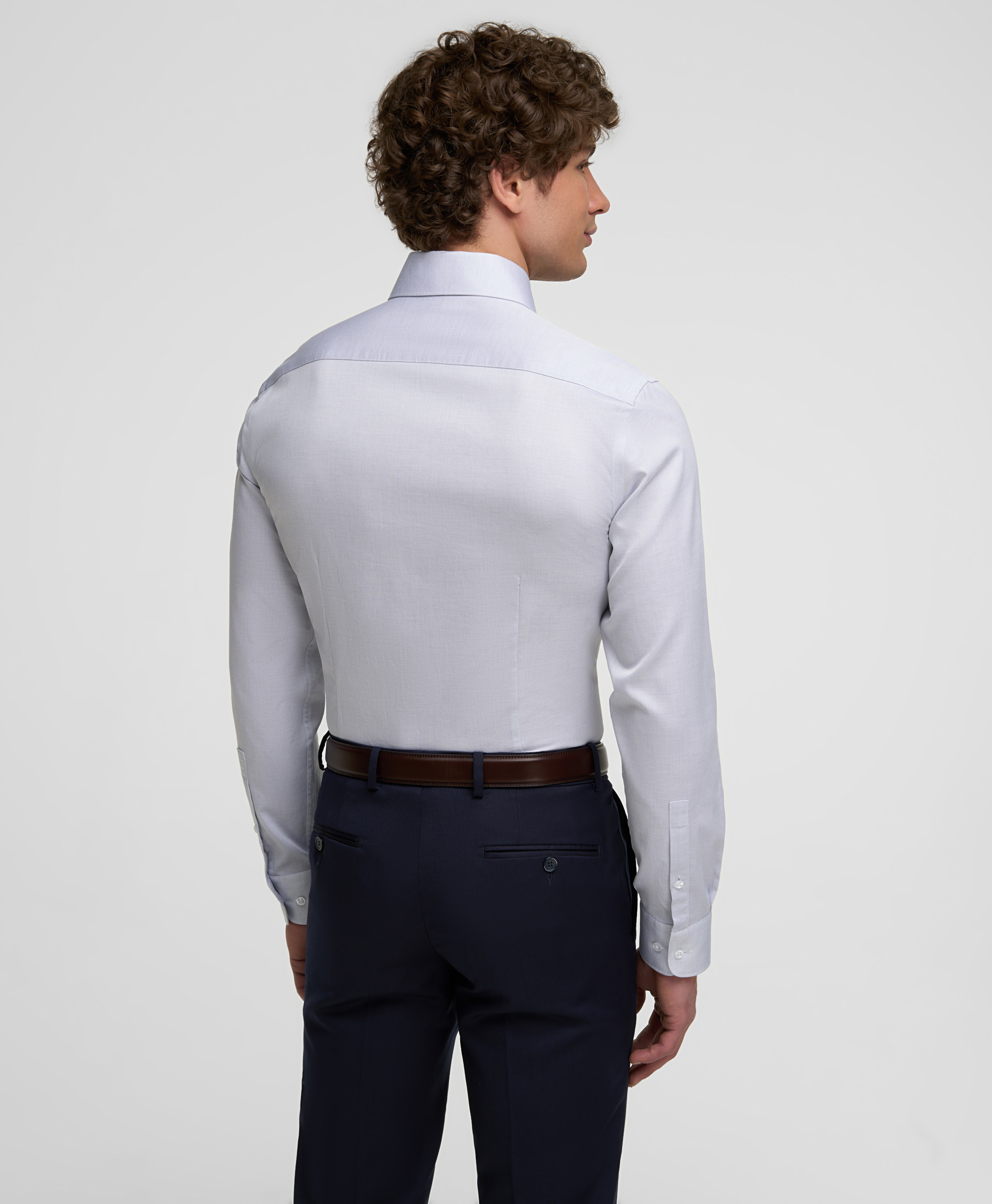 Рубашка хлопковая, полуприлегающий силуэт