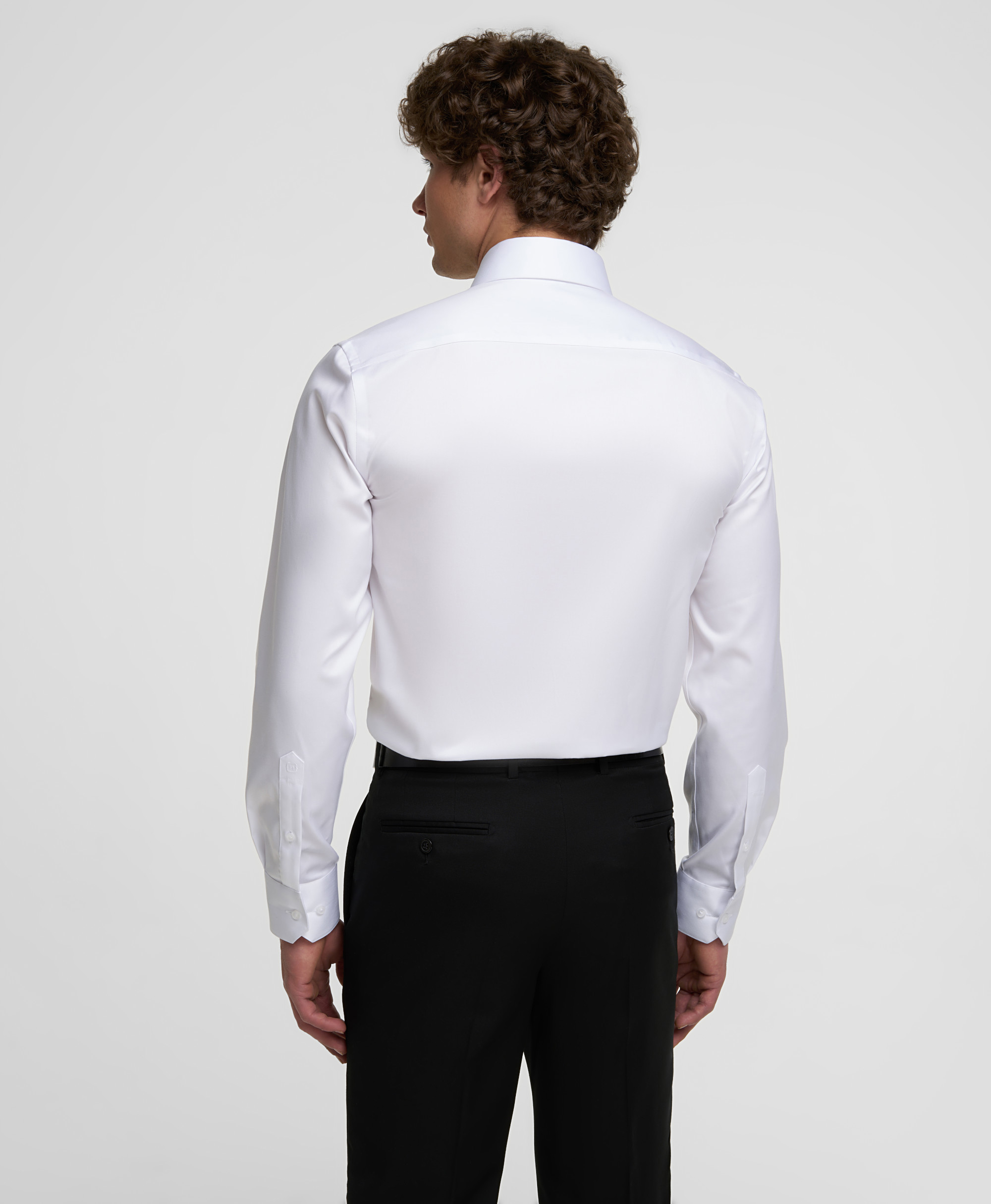 Рубашка из ткани стрейч, прямой силуэт