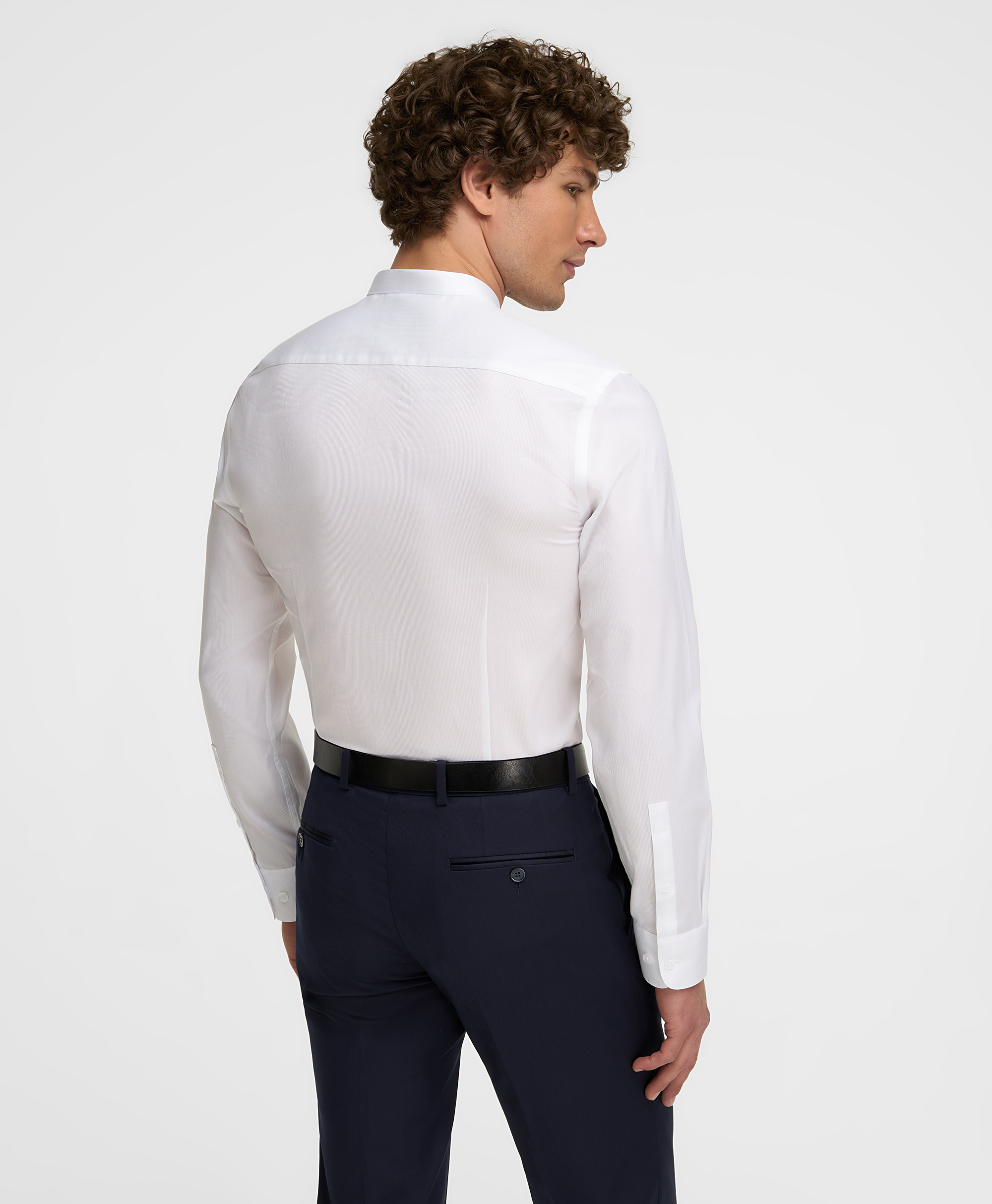 Рубашка хлопковая, полуприлегающий силуэт