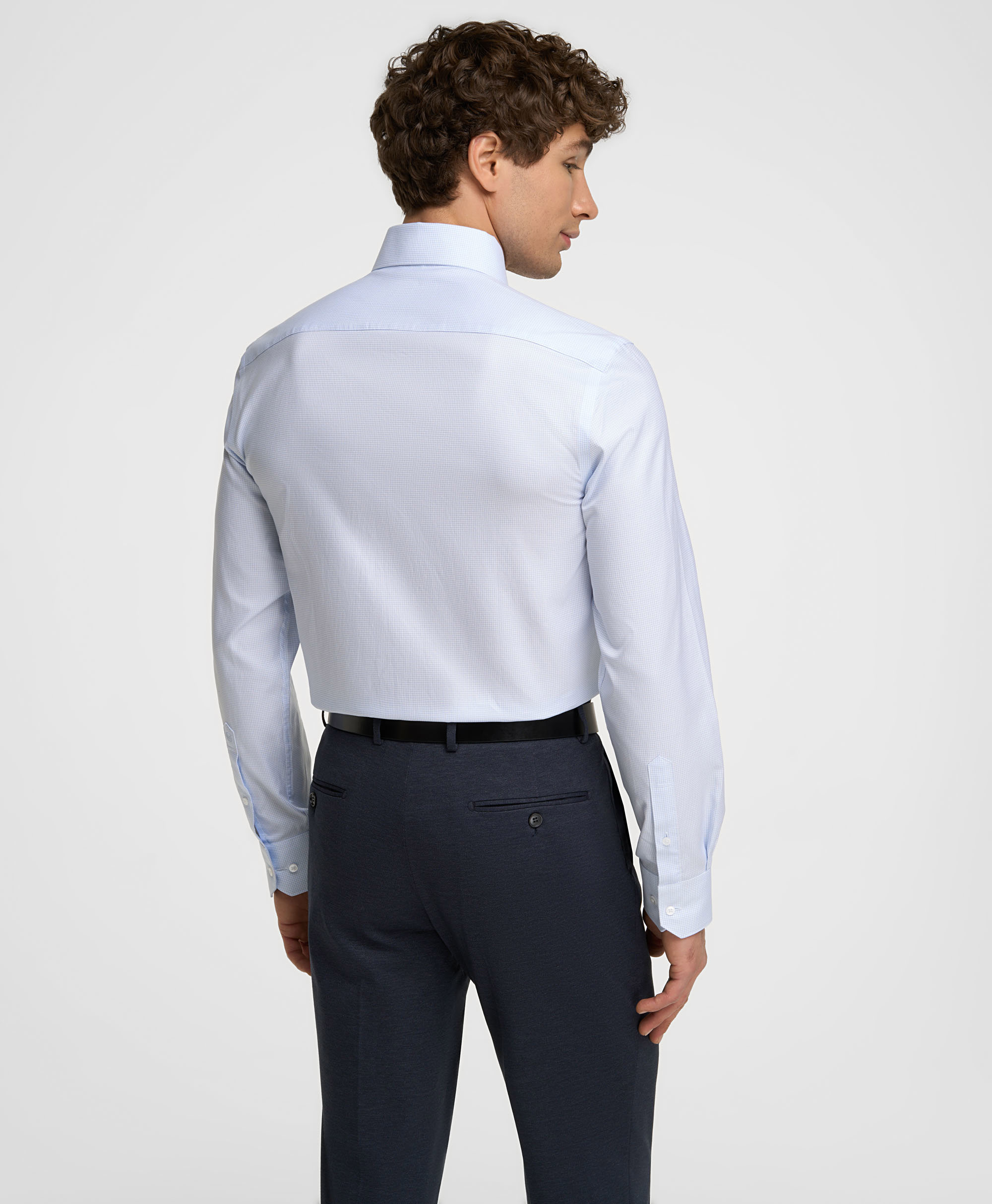 Рубашка хлопковая, прямой силуэт