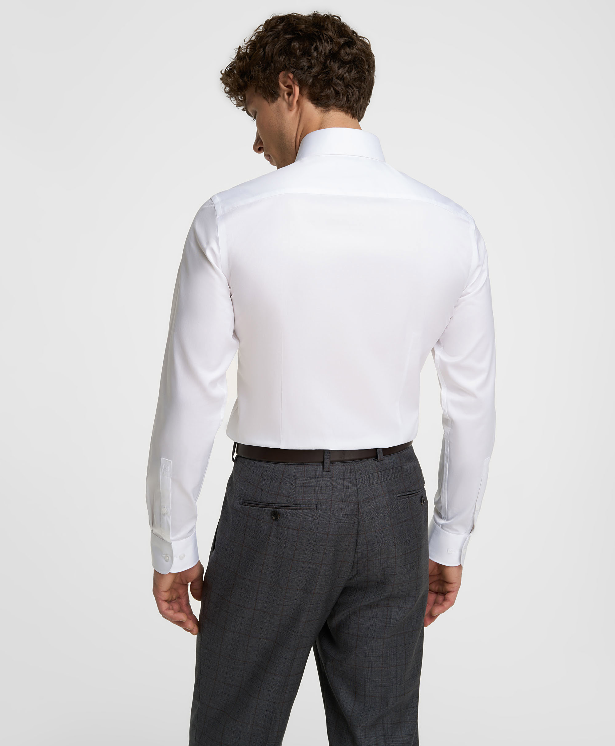 Рубашка хлопковая, полуприлегающий силуэт