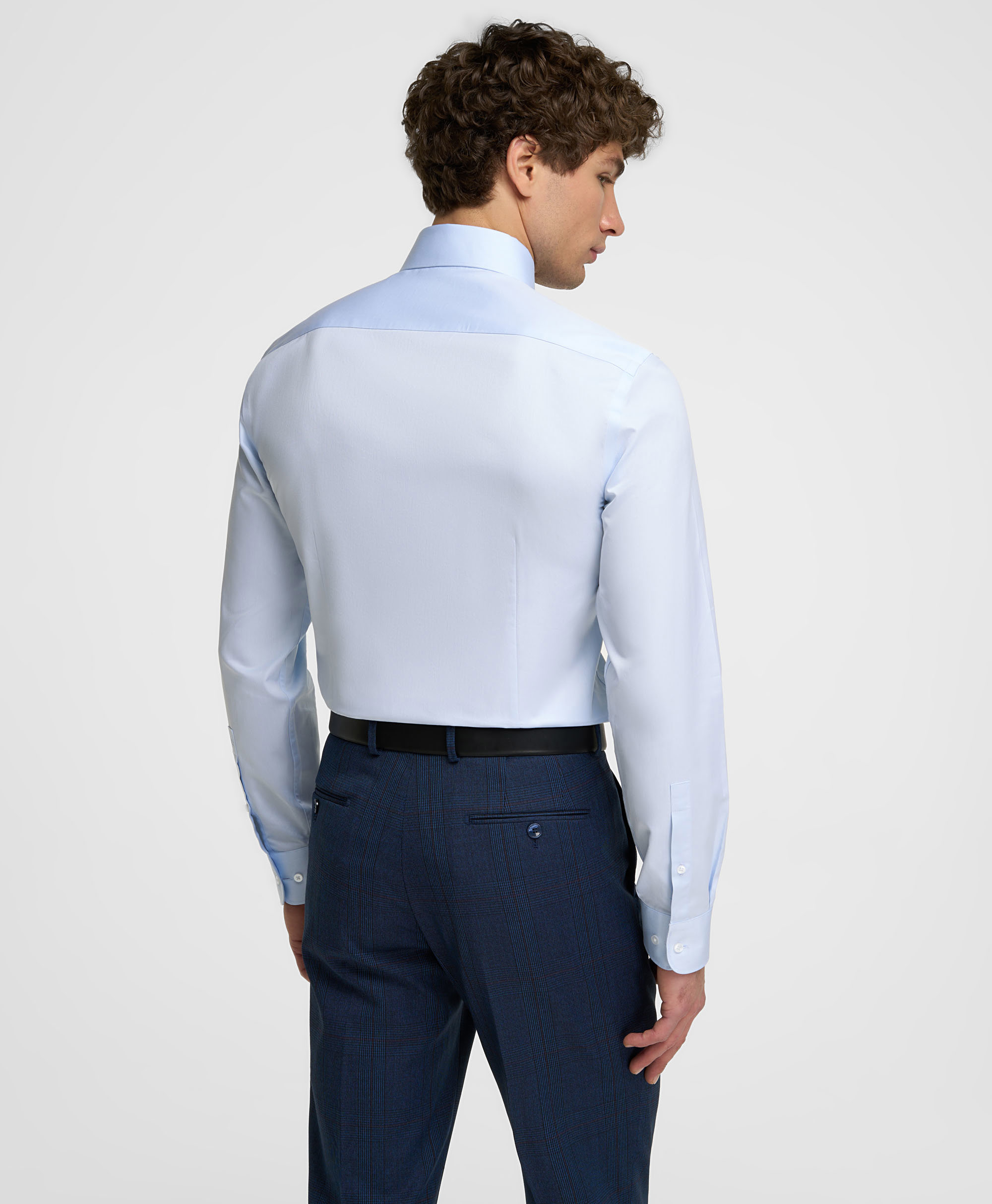 Рубашка хлопковая, полуприлегающий силуэт