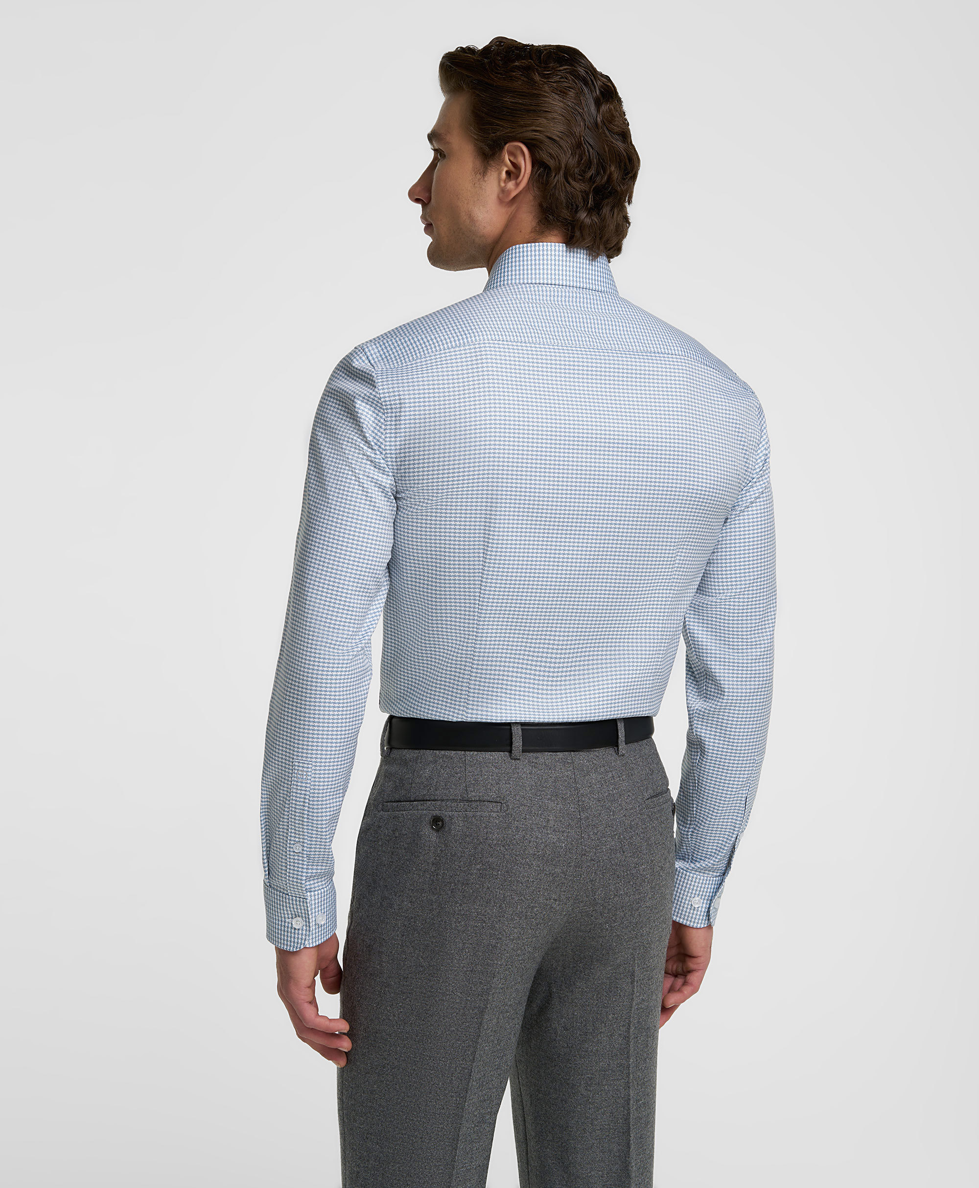 Рубашка хлопковая, полуприлегающий силуэт