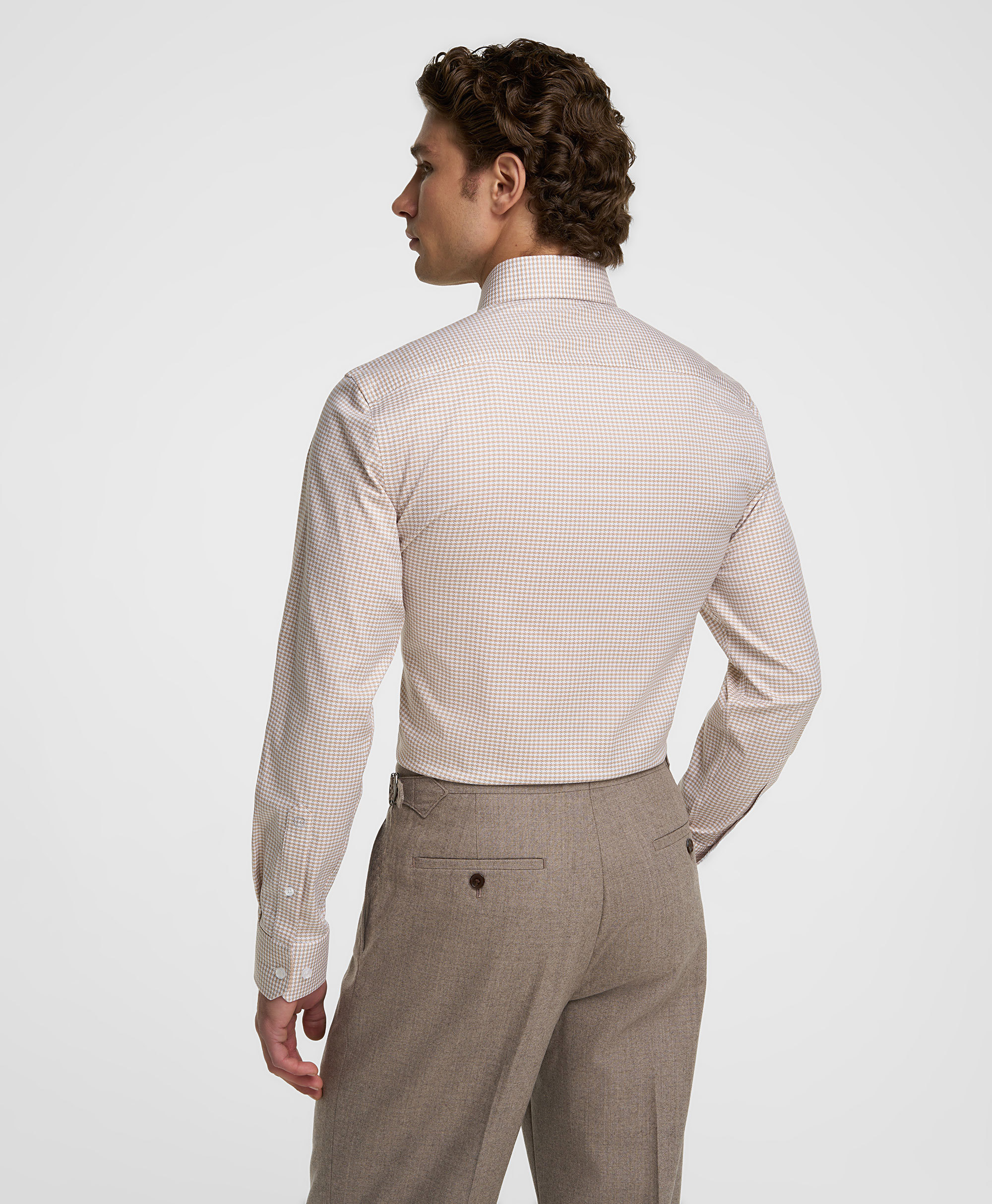 Рубашка из ткани стрейч, прямой силуэт