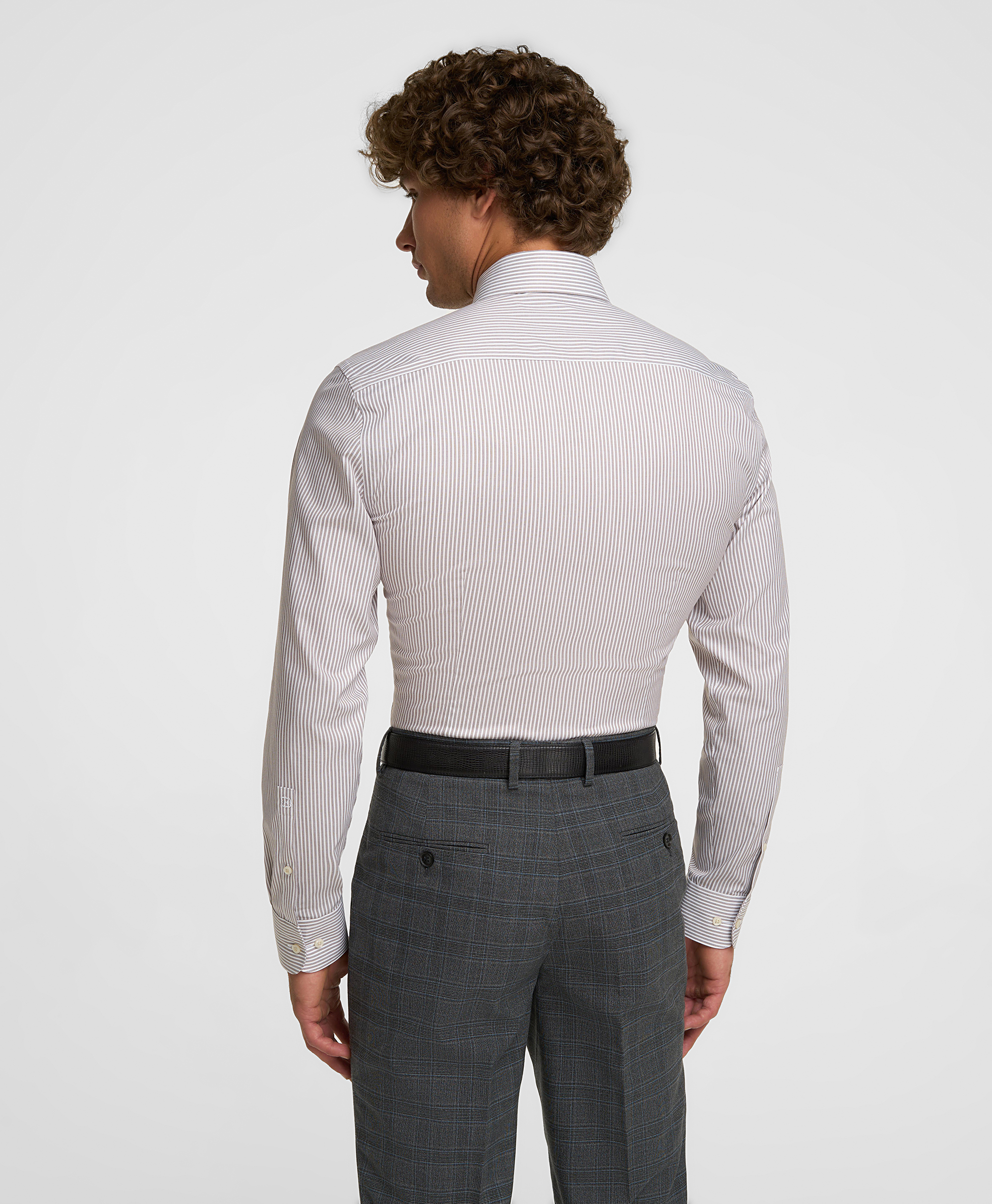 Рубашка хлопковая, полуприлегающий силуэт