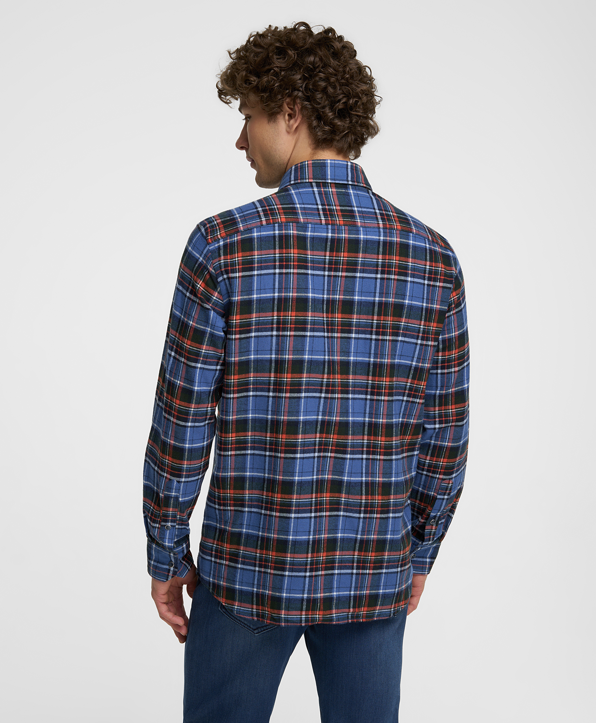 Рубашка фланелевая, прямой силуэт