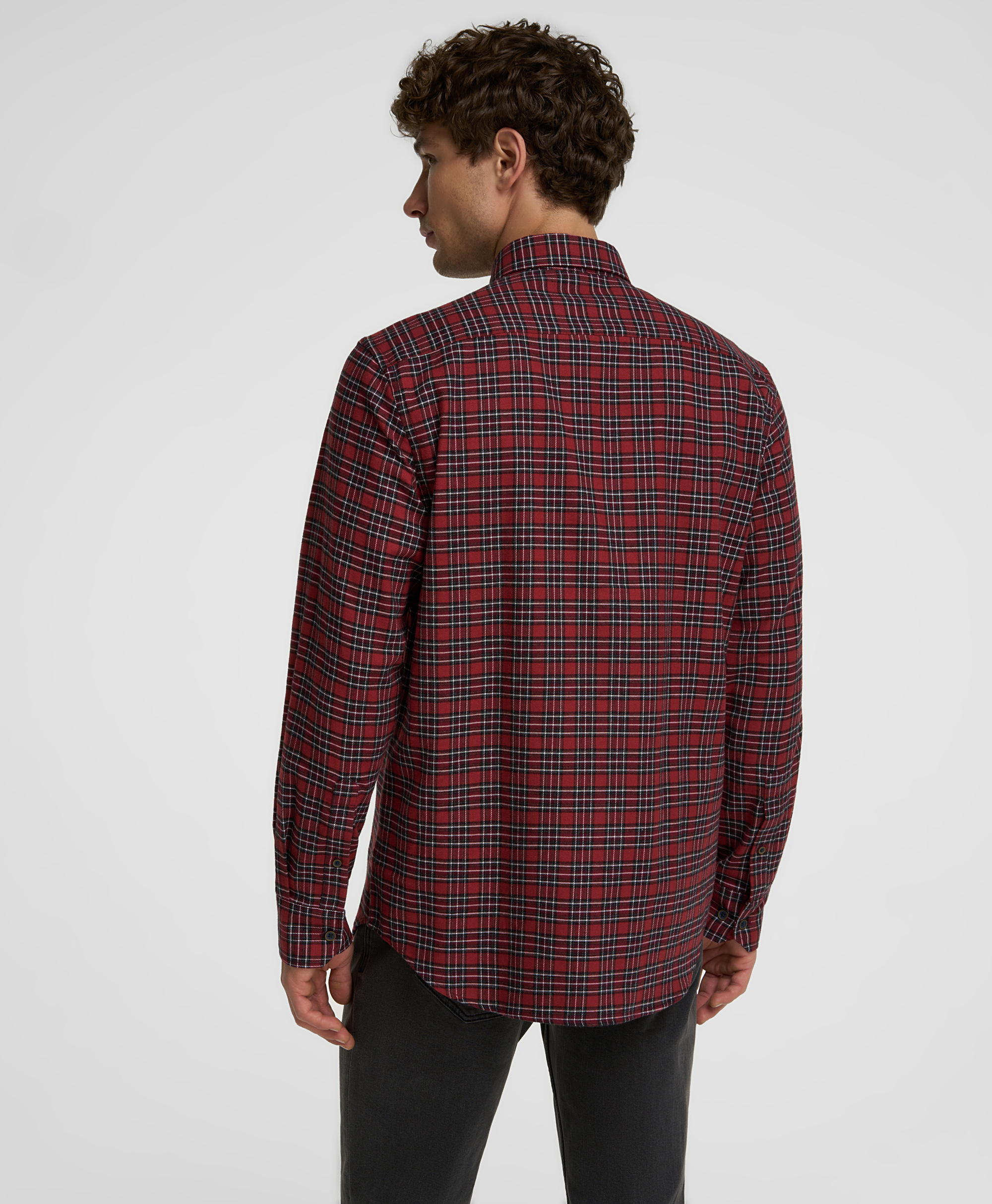 Рубашка фланелевая, прямой силуэт