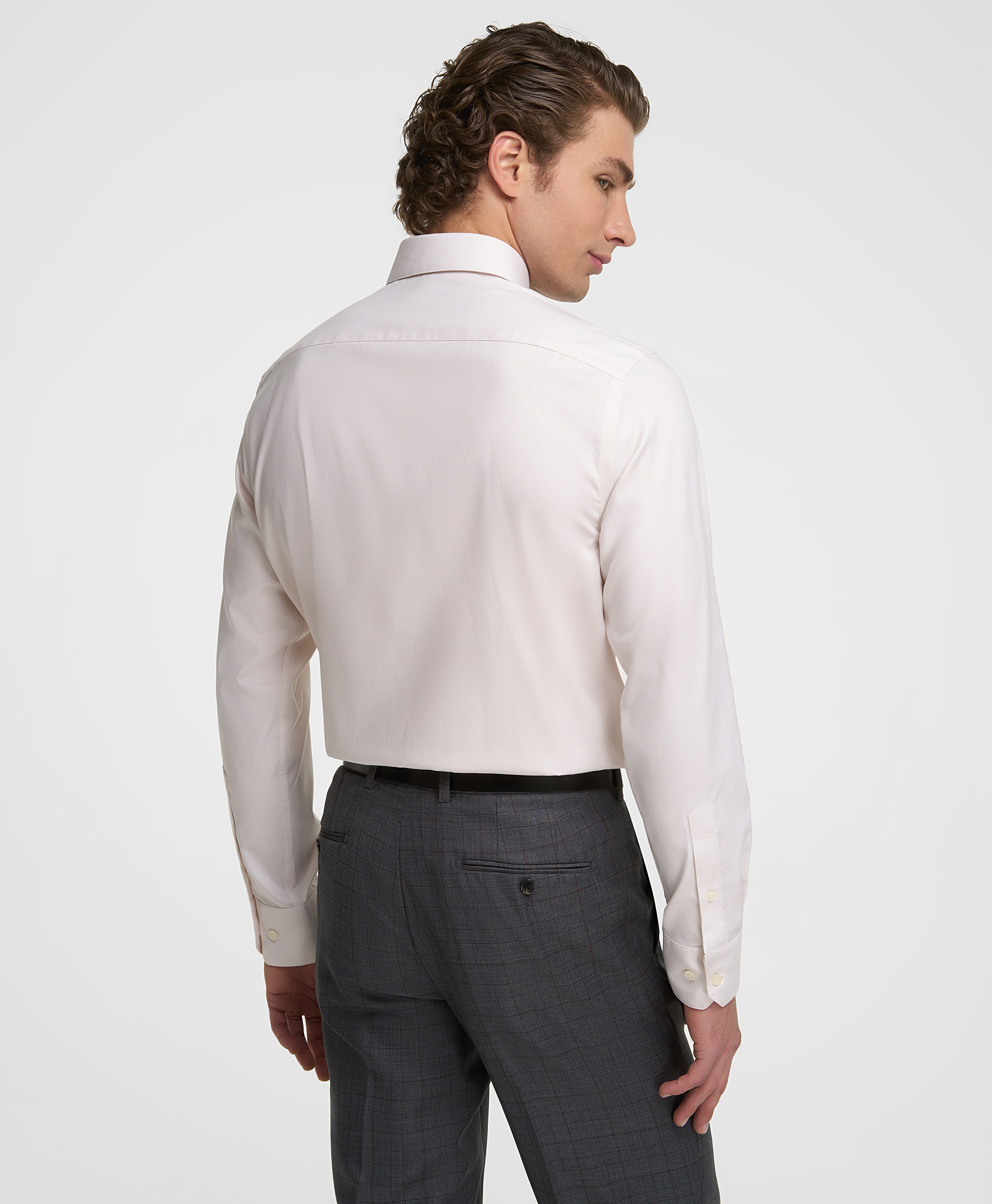 Рубашка из ткани стрейч, прямой силуэт