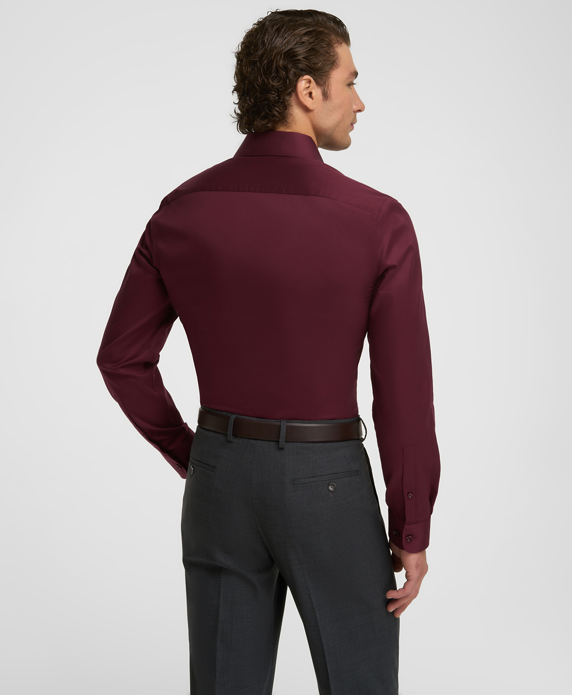 Рубашка хлопковая, полуприлегающий силуэт