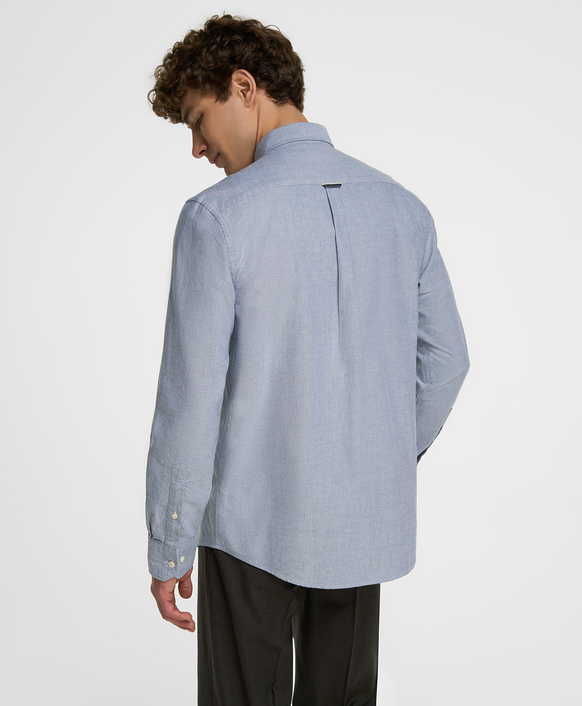 Рубашка хлопковая, прямой силуэт