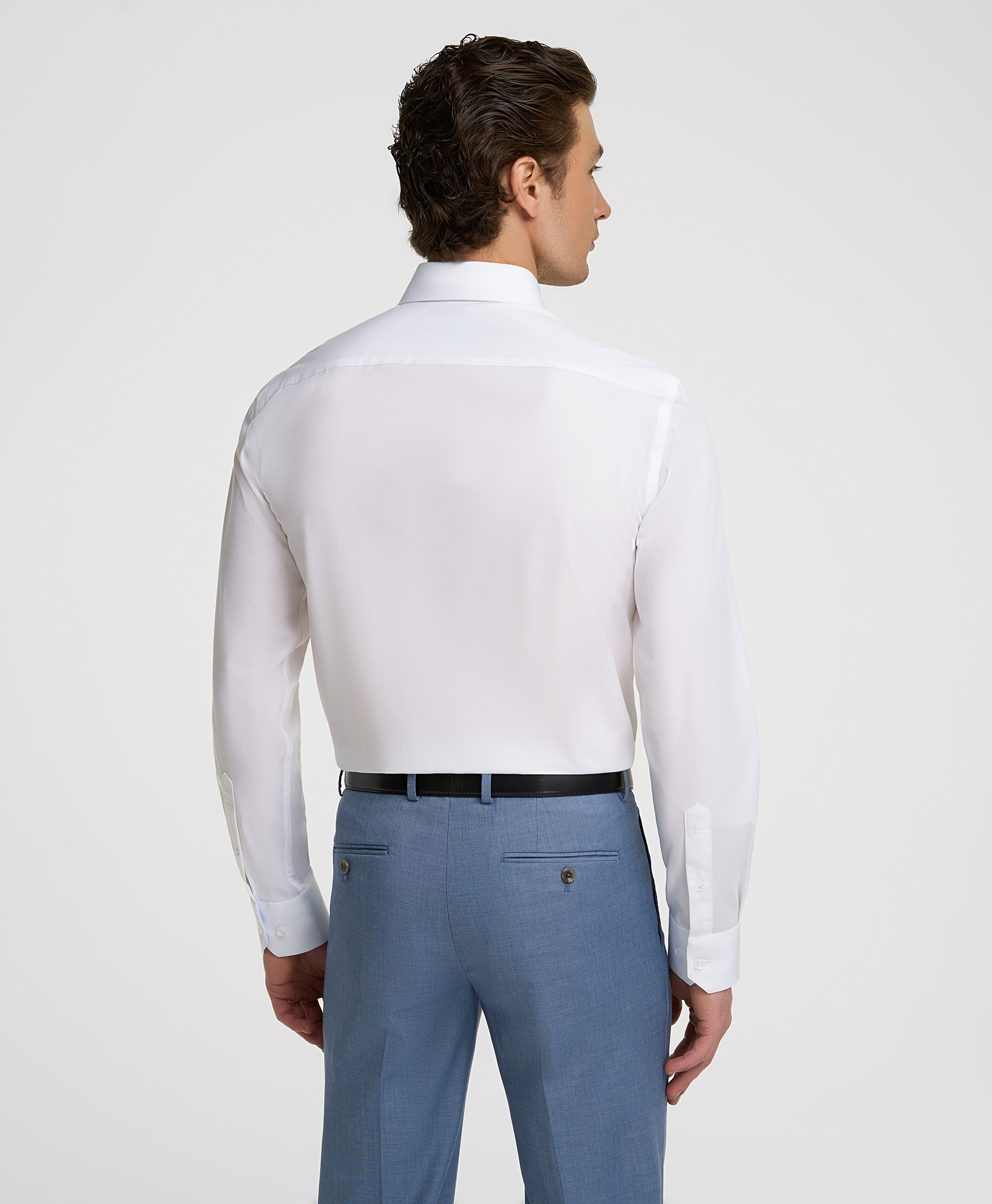 Рубашка из ткани стрейч, прямой силуэт