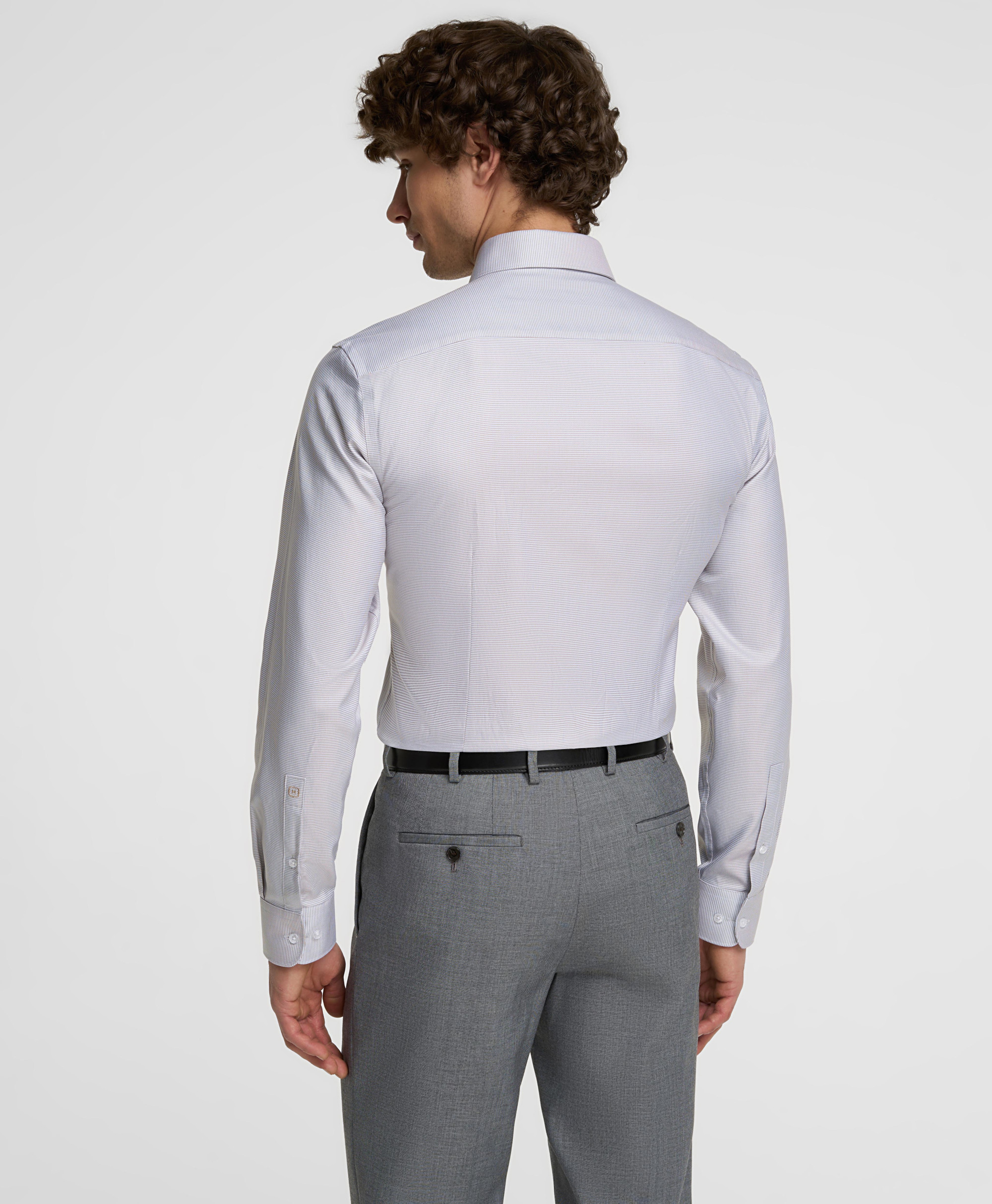 Рубашка хлопковая из ткани стрейч, полуприлегающий силуэт