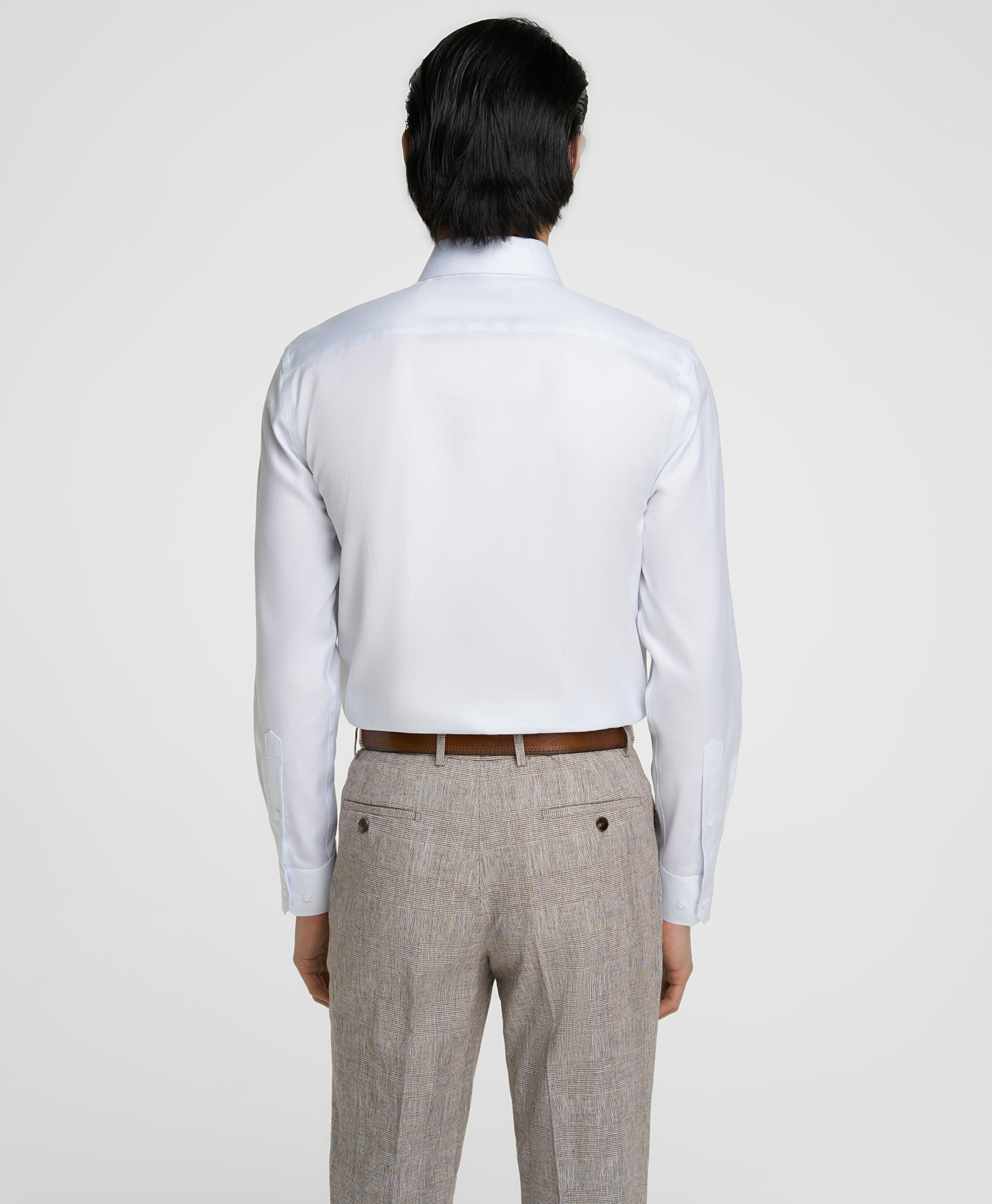 Рубашка хлопковая, не требует утюжки, прямой силуэт