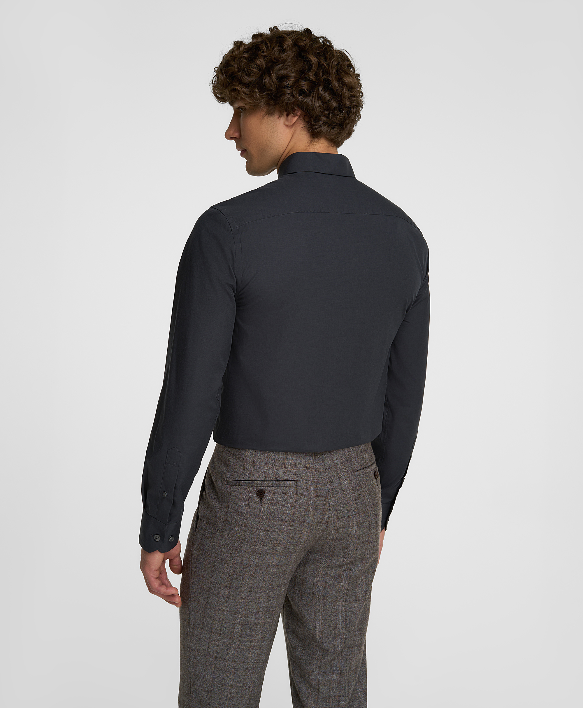 Рубашка хлопковая, прямой силуэт