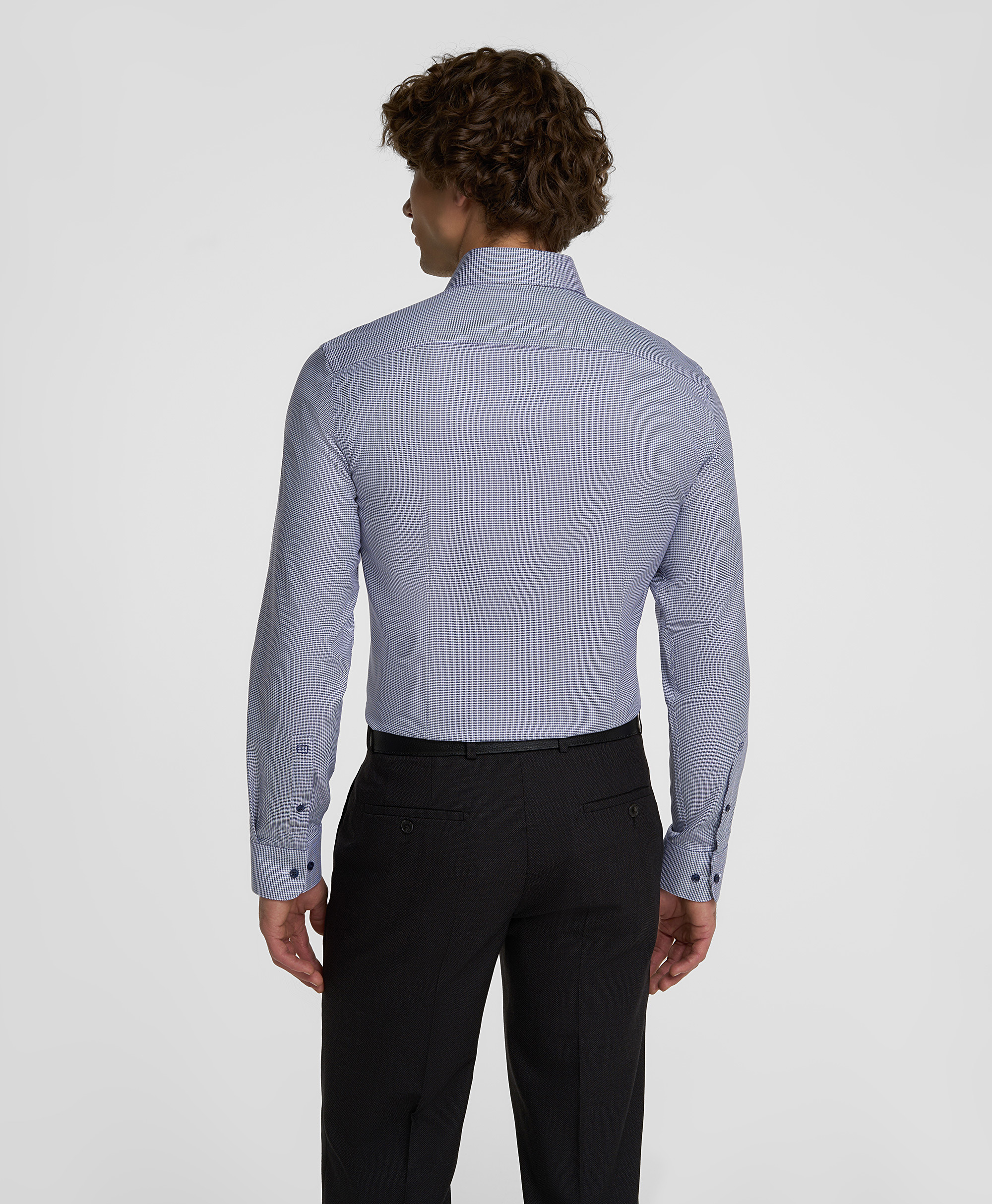 Рубашка хлопковая, полуприлегающий силуэт