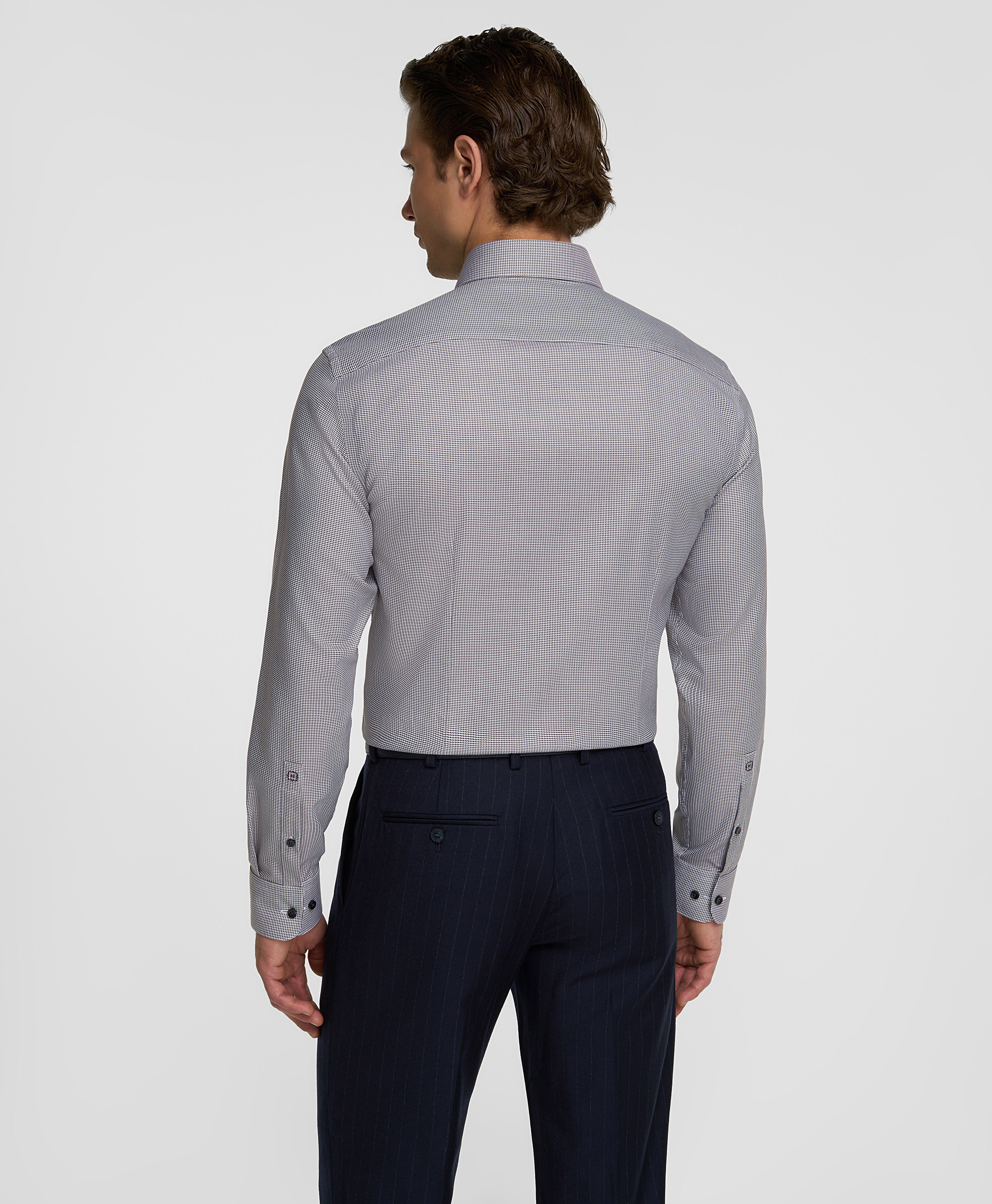 Рубашка хлопковая, полуприлегающий силуэт