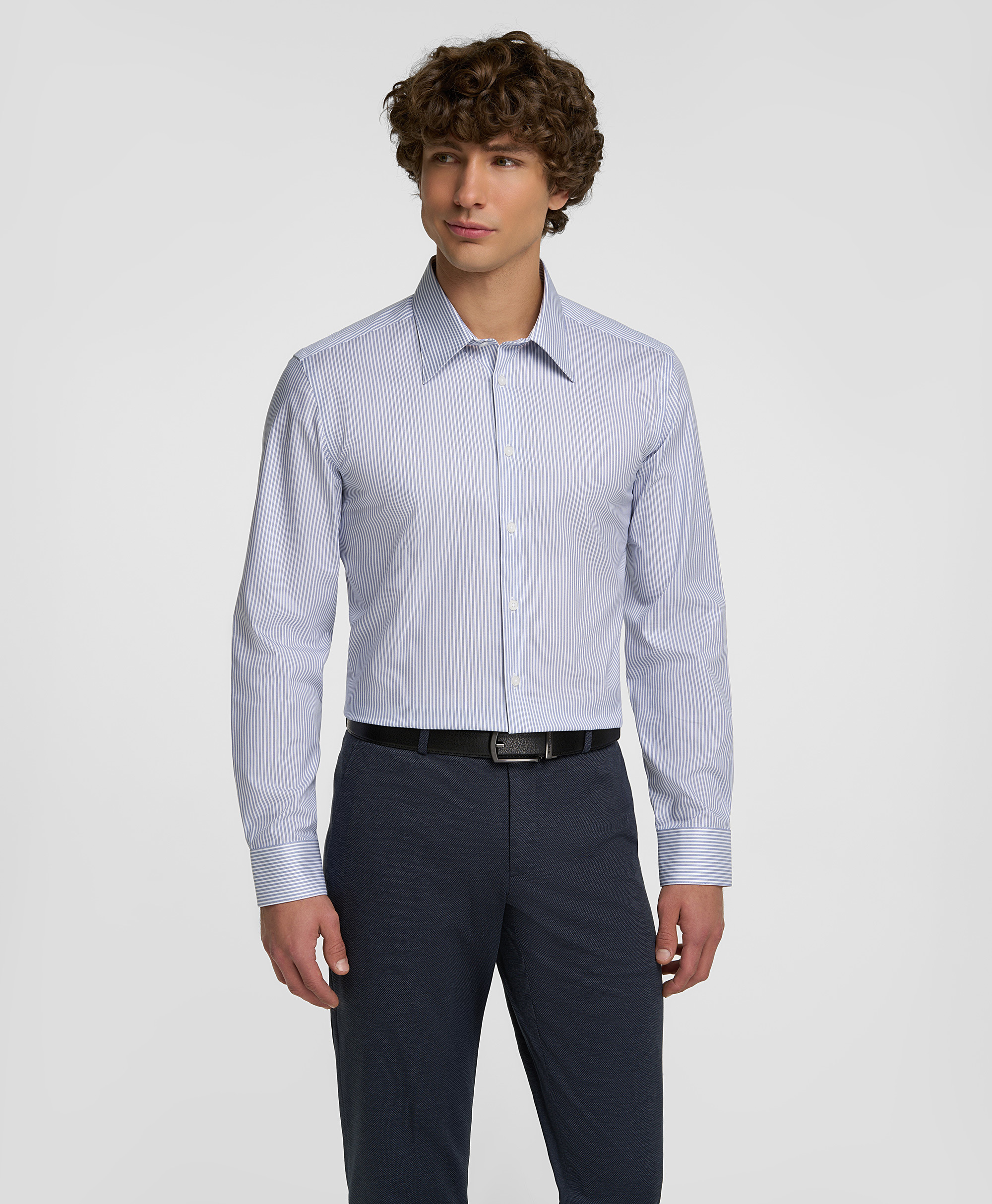 Рубашка из ткани стрейч, полуприлегающий силуэт