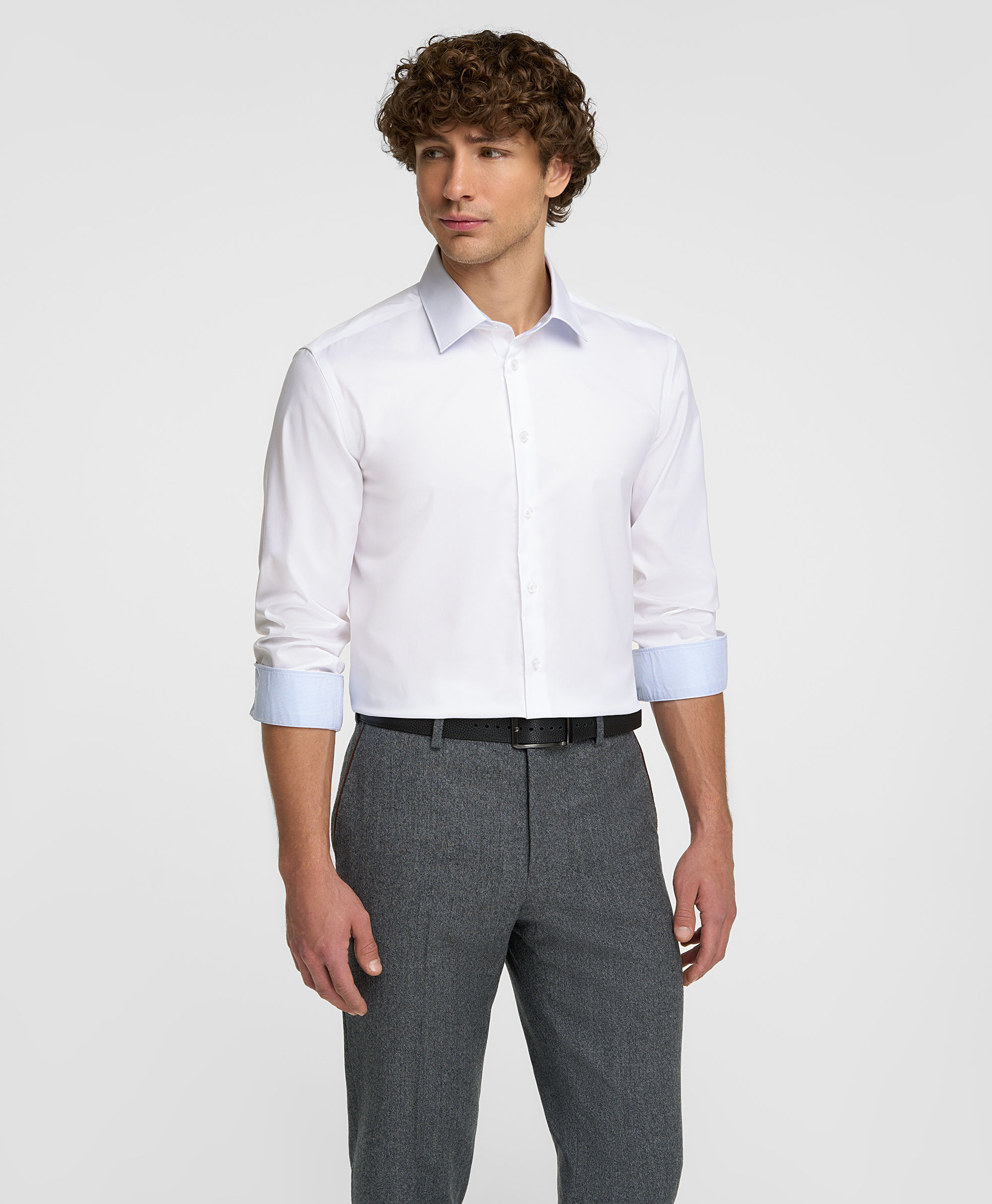 Рубашка из ткани стрейч, полуприлегающий силуэт