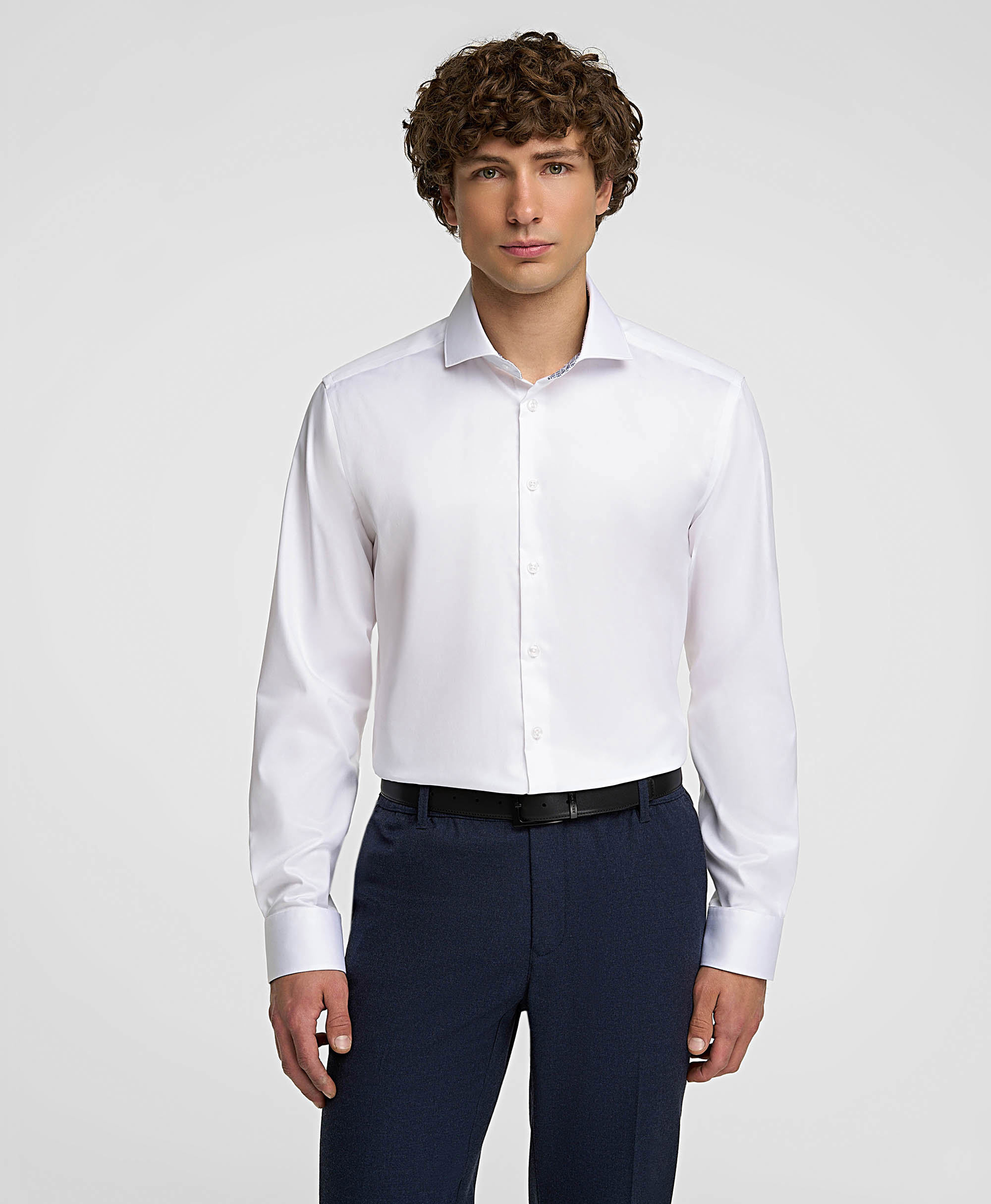 Рубашка из ткани стрейч, полуприлегающий силуэт