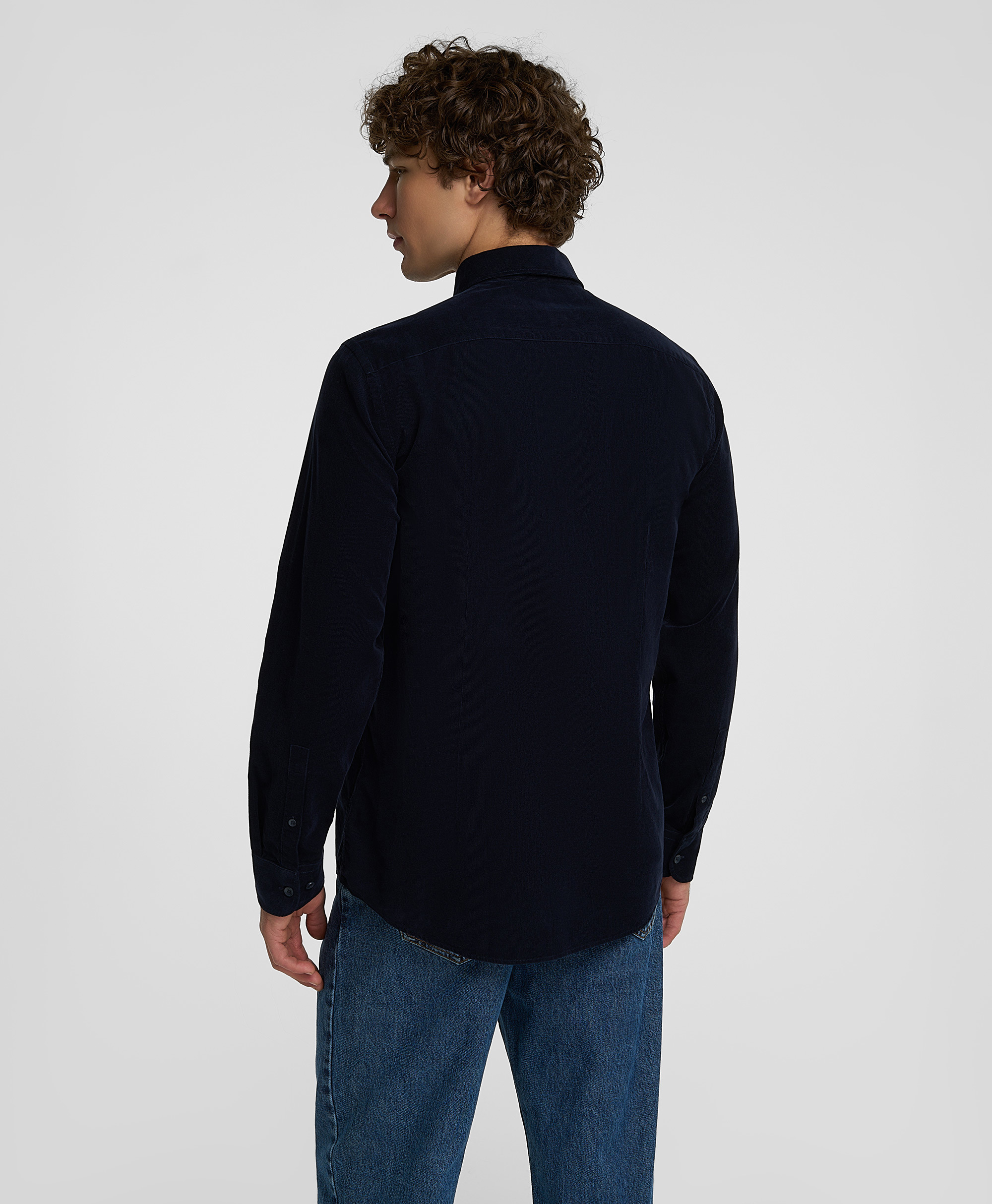 Рубашка вельветовая, полуприлегающий силуэт