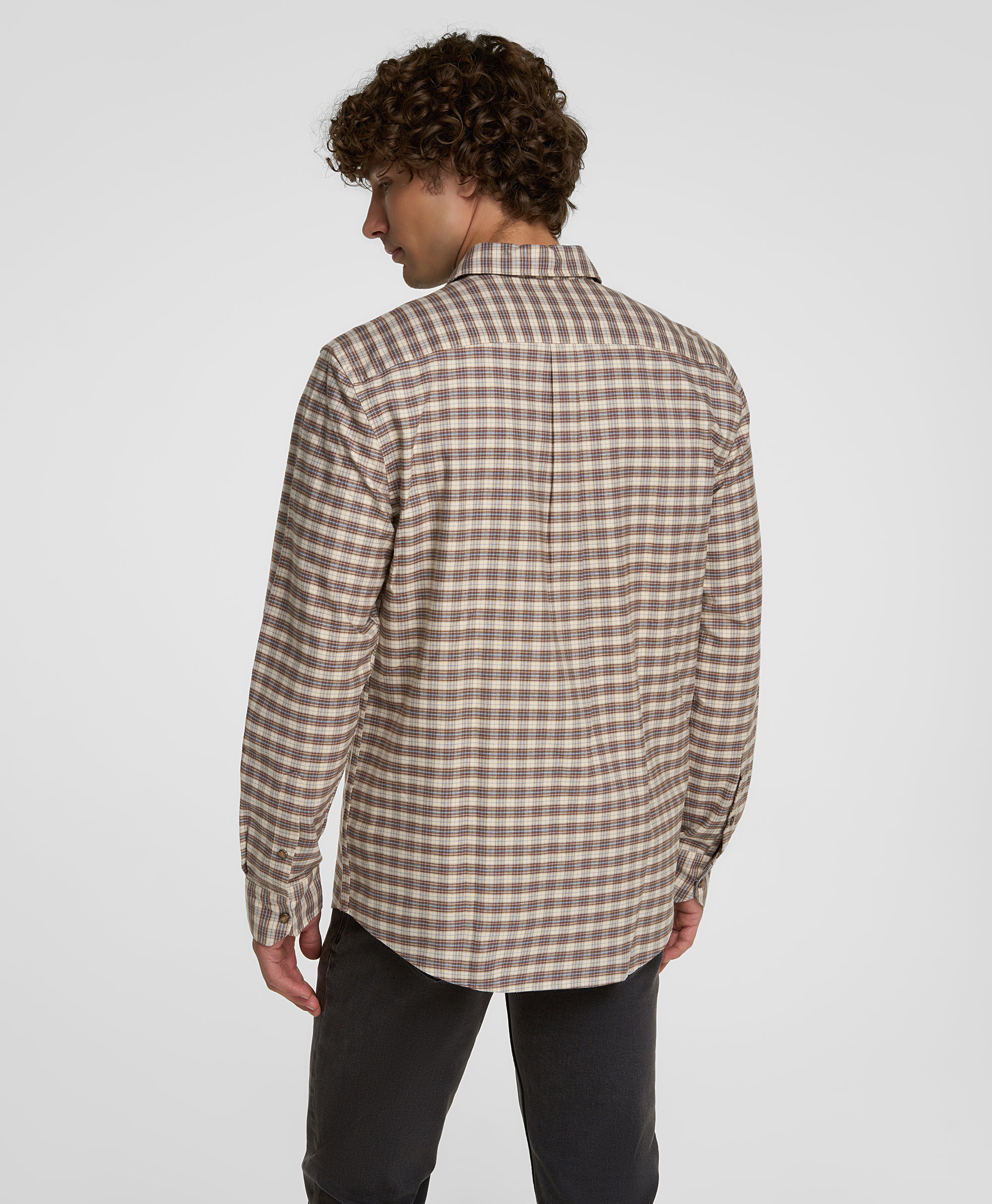 Рубашка фланелевая, прямой силуэт