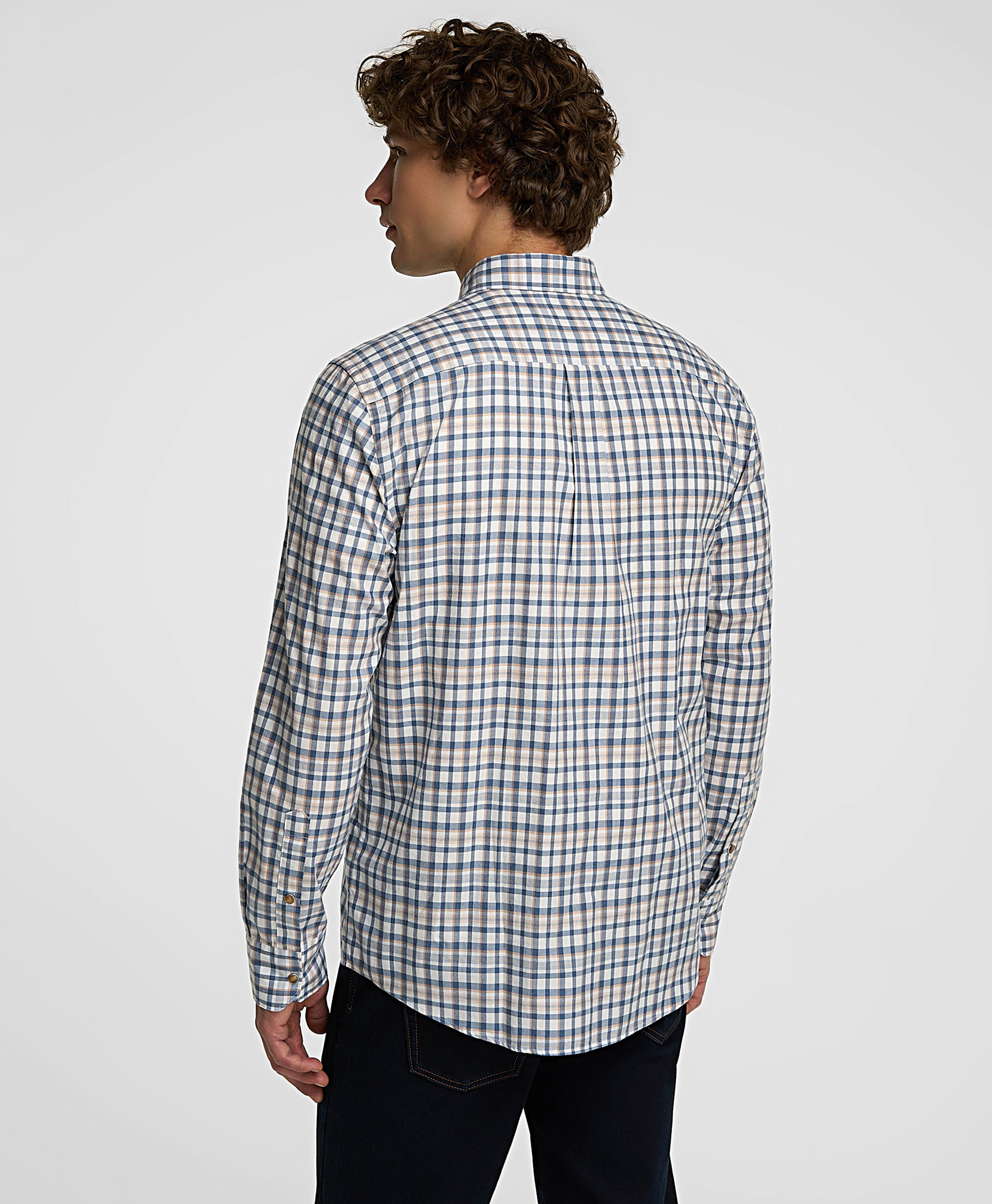 Рубашка хлопковая, прямой силуэт