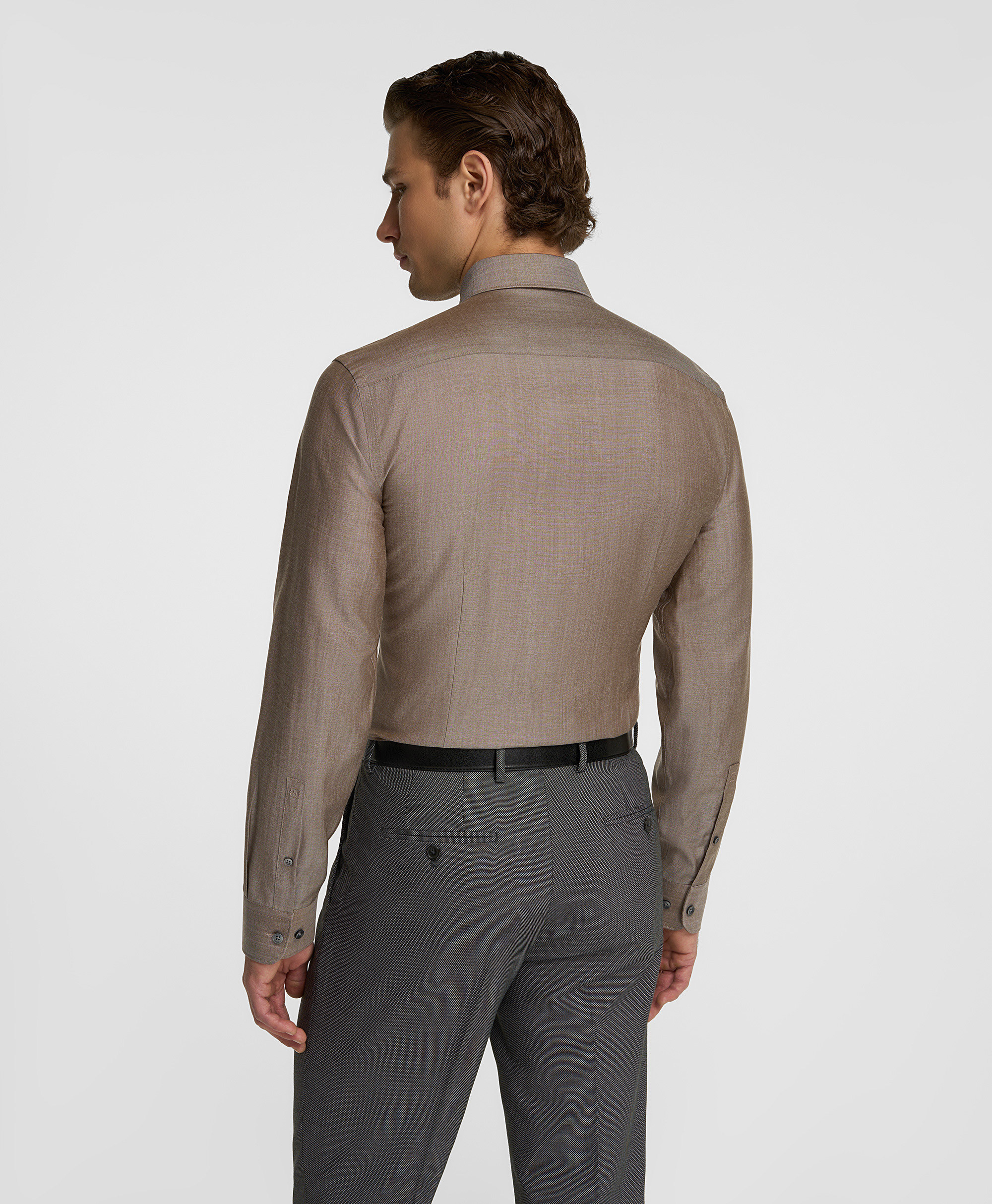 Рубашка с содержанием шерсти, прямой силуэт