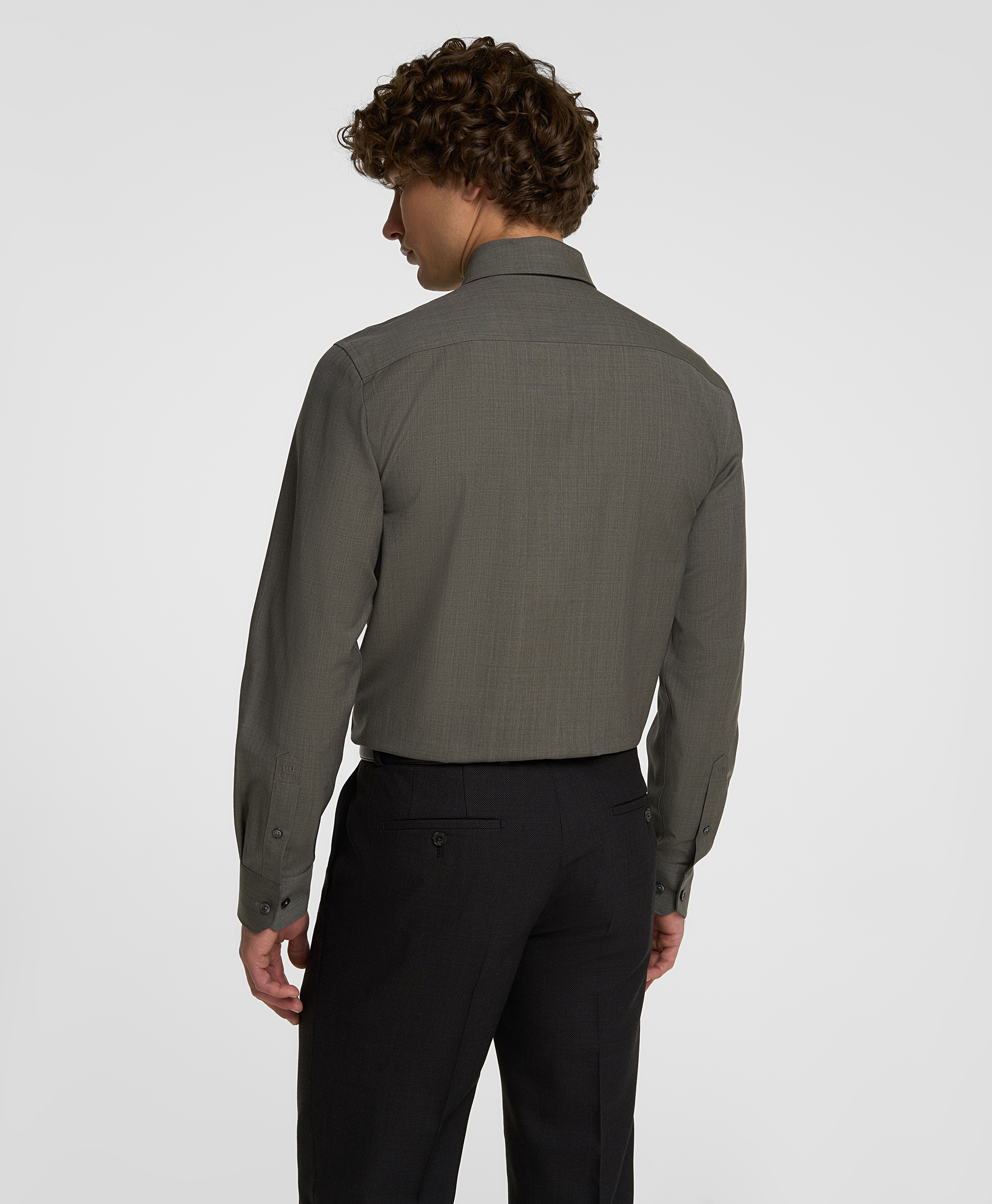 Рубашка шерстяная, прямой силуэт