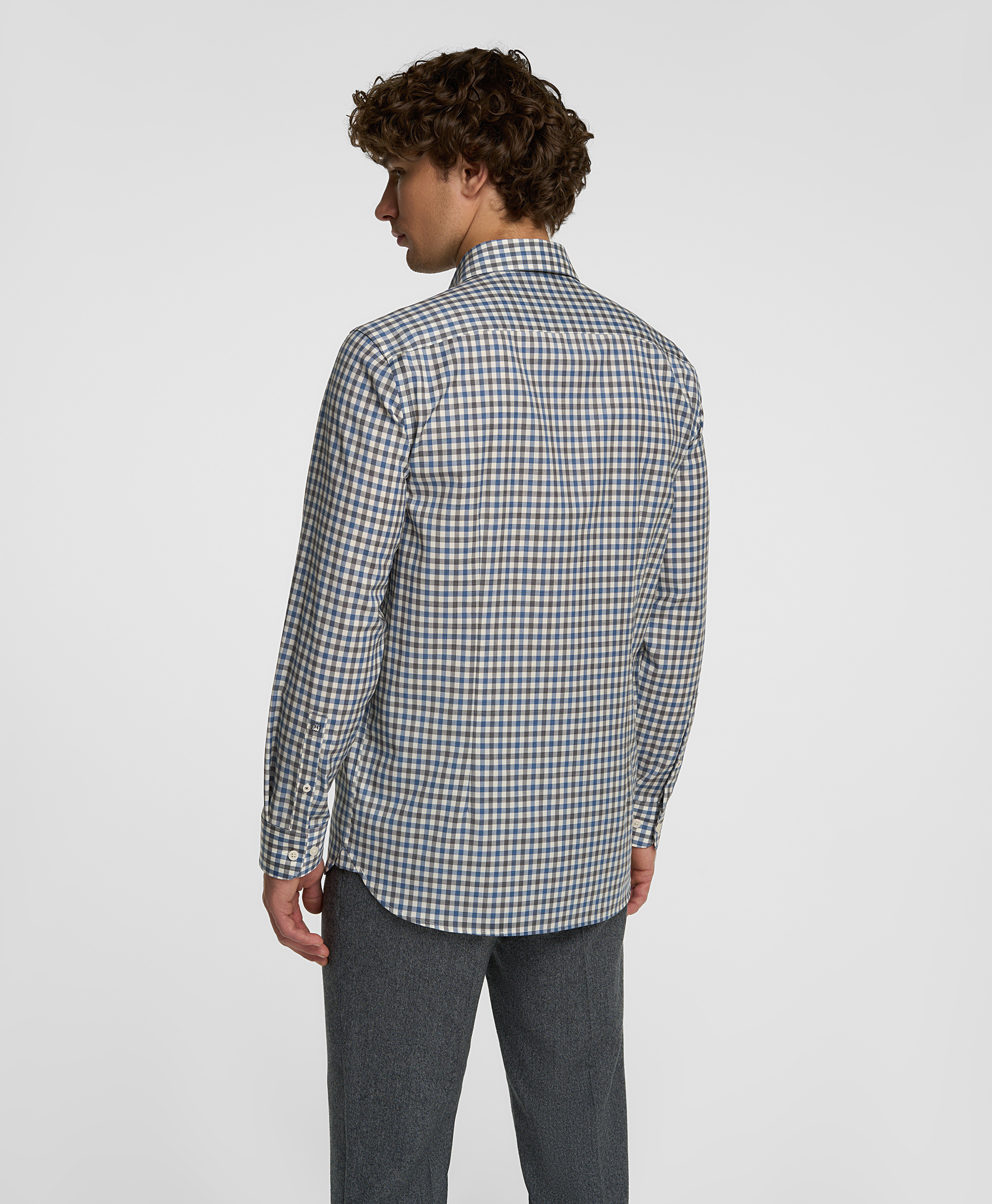 Рубашка шерстяная, полуприлегающий силуэт