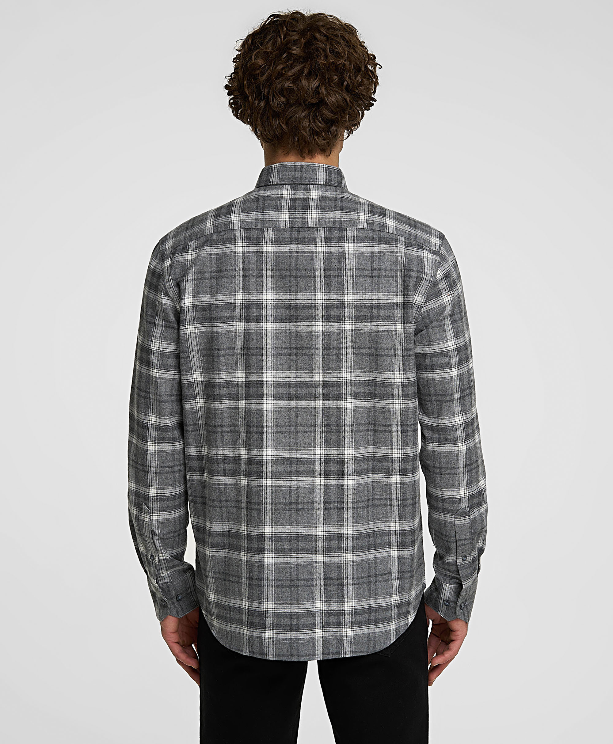 Рубашка фланелевая, прямой силуэт